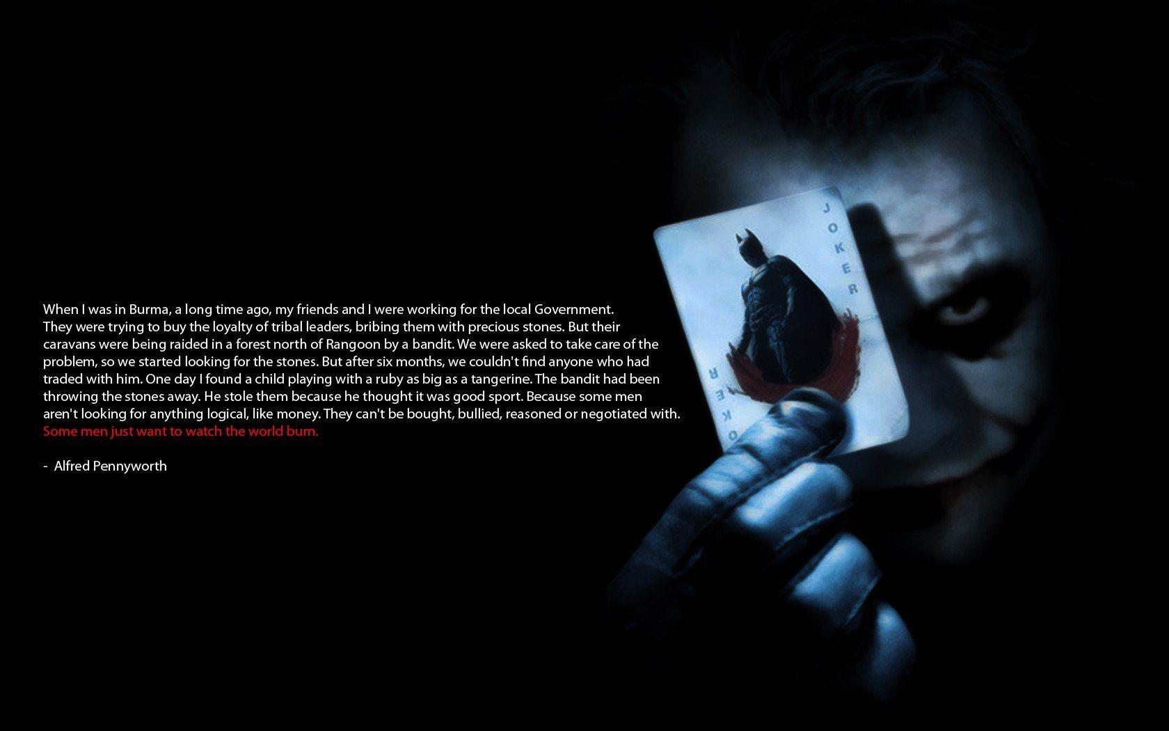 Joker, Black background, Movies, Quote, Batman HD Wallpaper