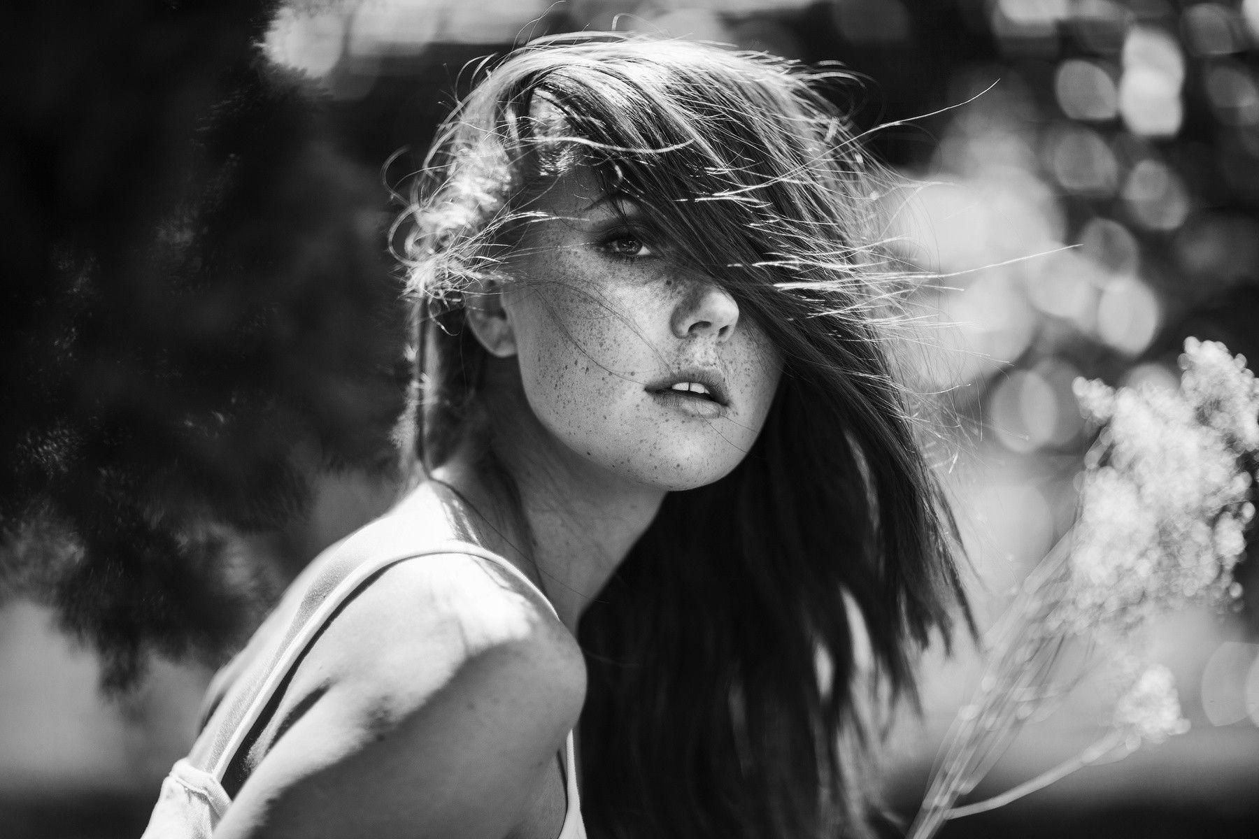 women, Ruby James, Hair In Face, Freckles, Kyra Karmichael