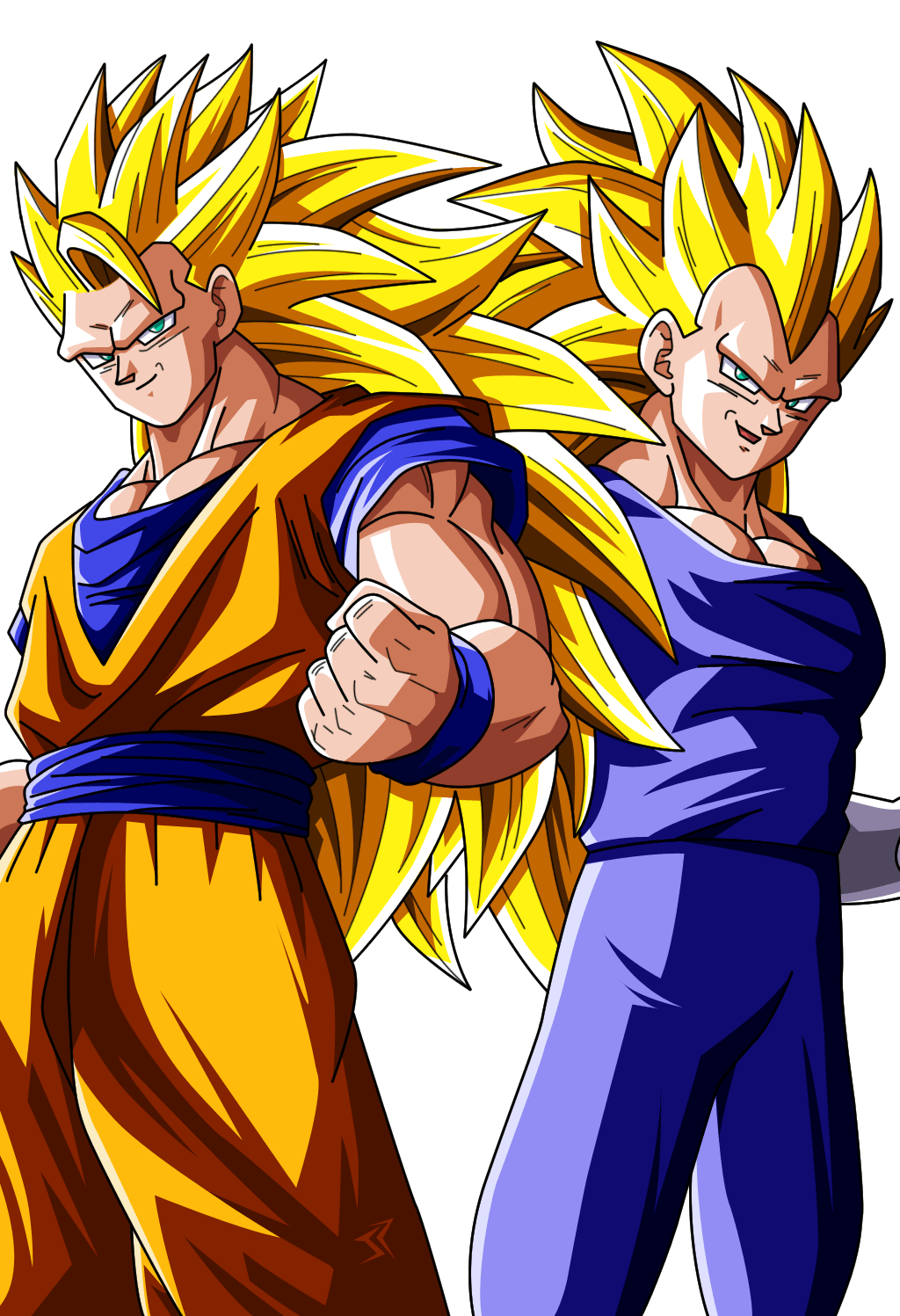 Goku Ssj3 And Vegeta Ssj3 To Colors By JonathanPiccini JP