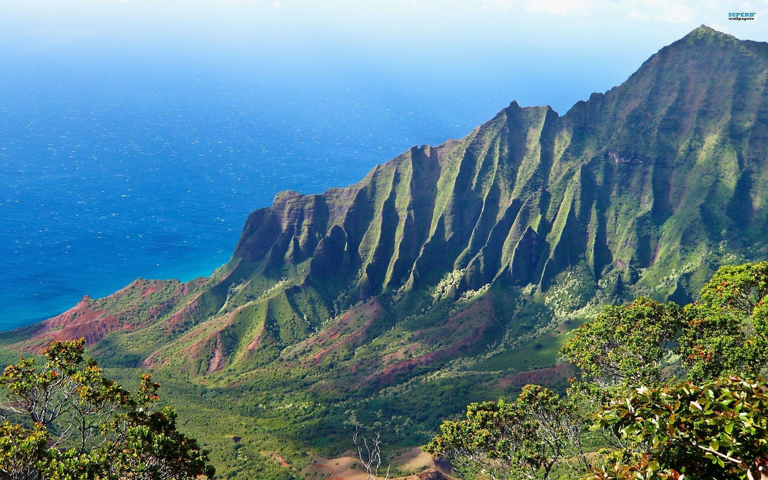 Mountain: Landscape Hawaii Kalalau Valley Mountains Full HD