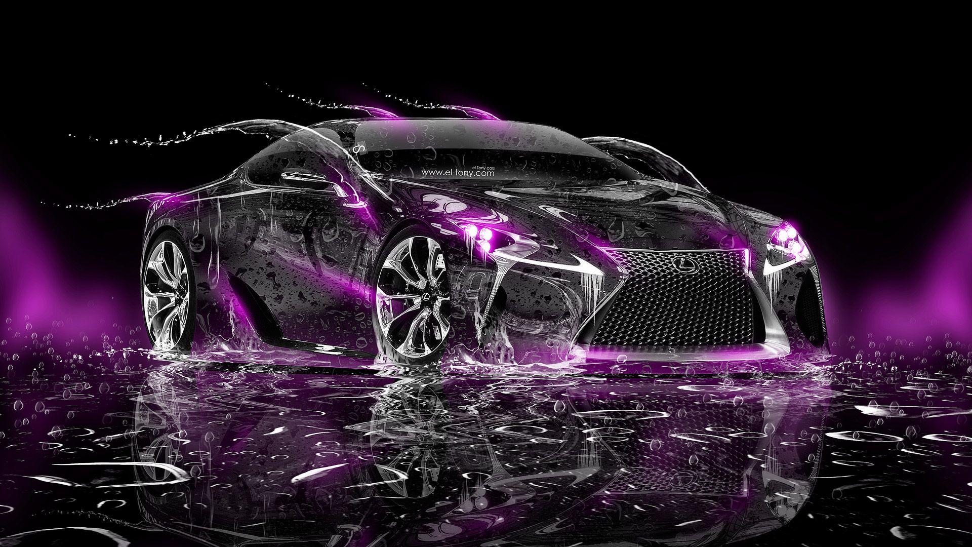 Lexus LF LC Water Neon Car 2014