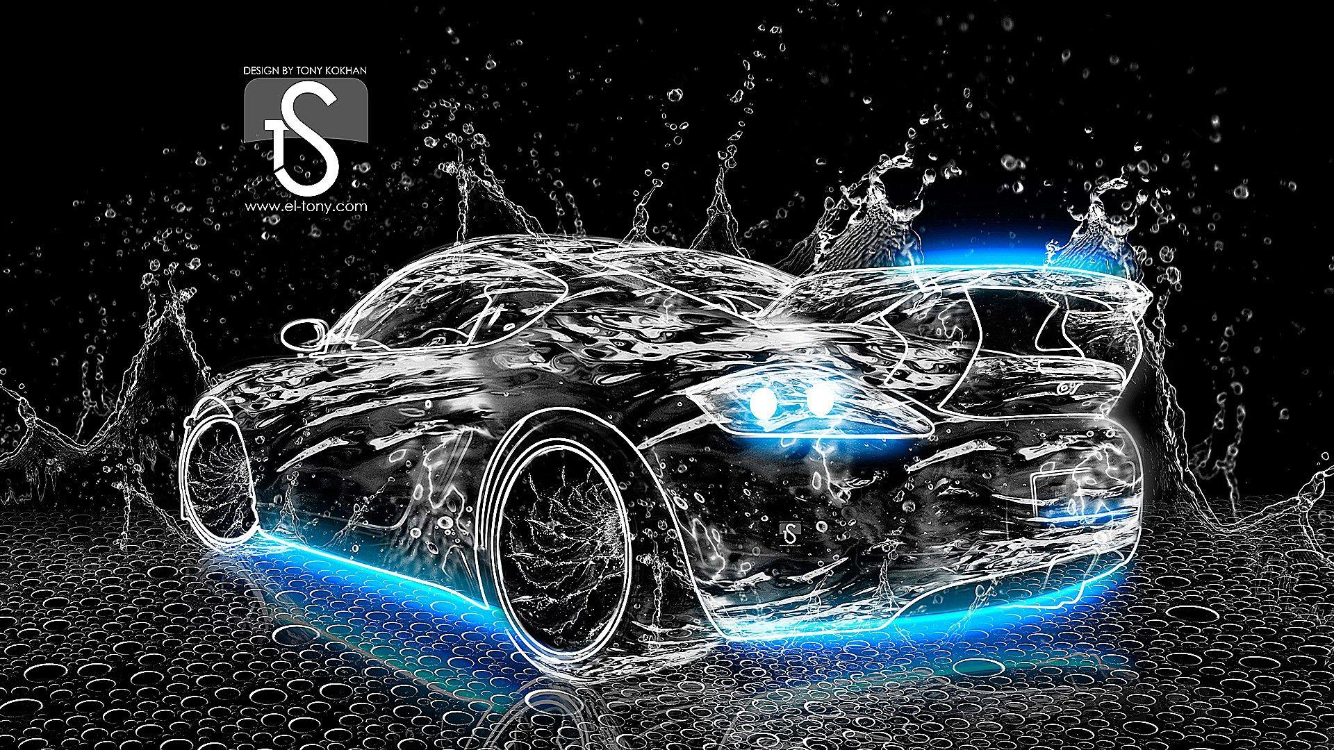 Amazing Cars Photo with Photohop Water Effect