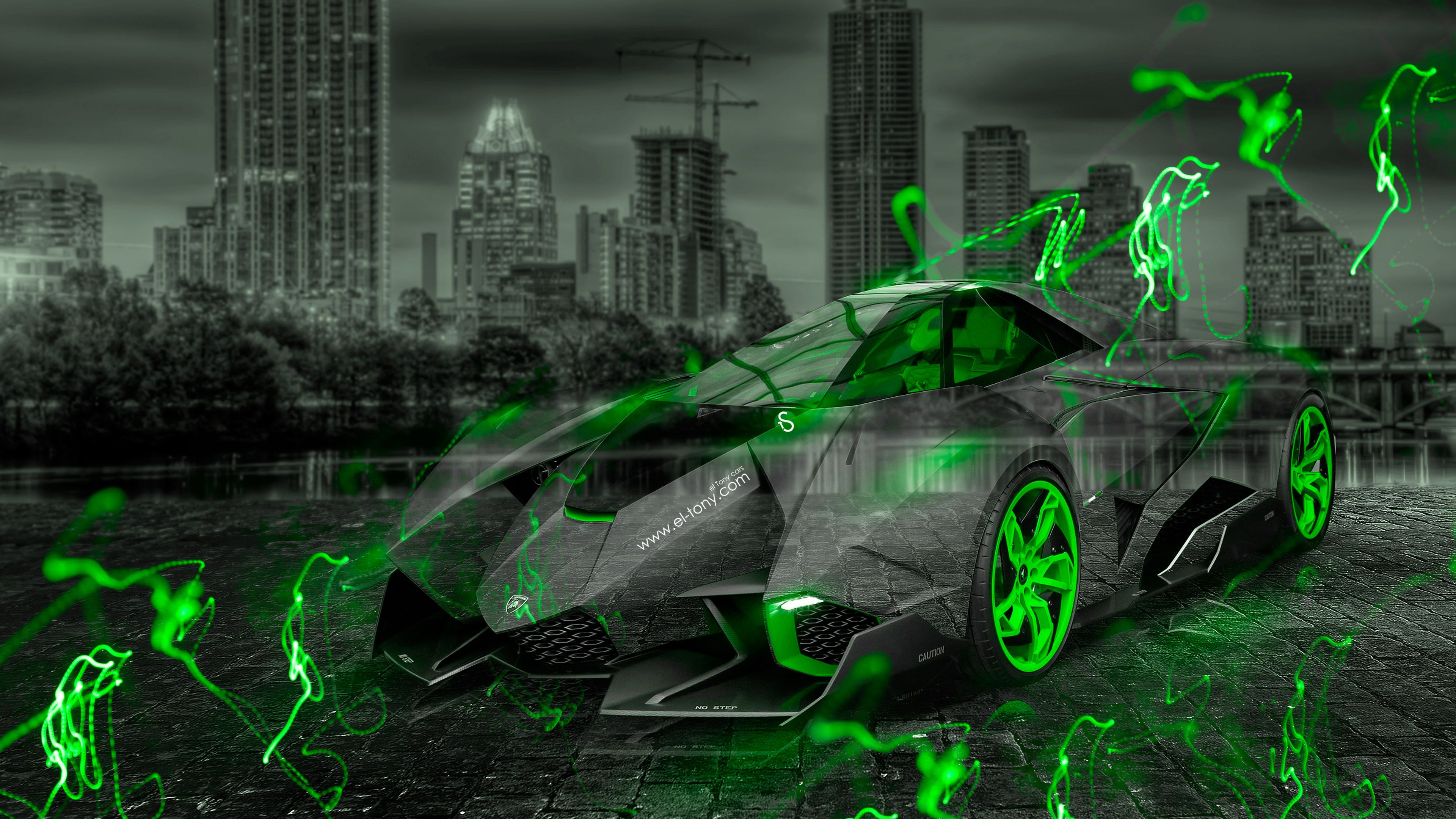Lamborghini Egoista Crystal City Energy Car 2015 Wallpaper el