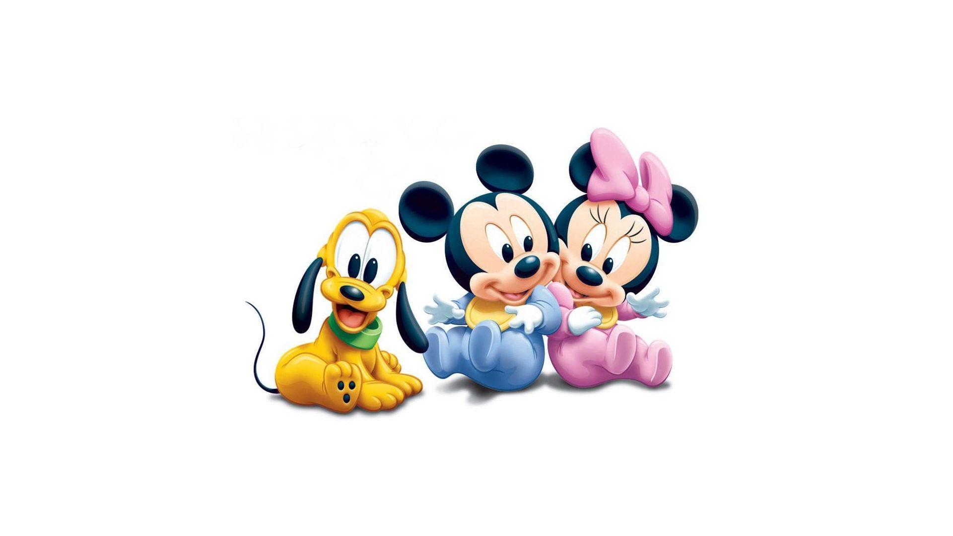 Disney Cartoon Baby Mickey And Minnie Mouse Wallpaper HD