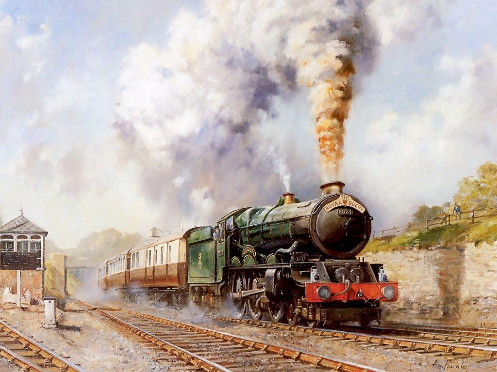 best Railroad Paintings and Art image. Train