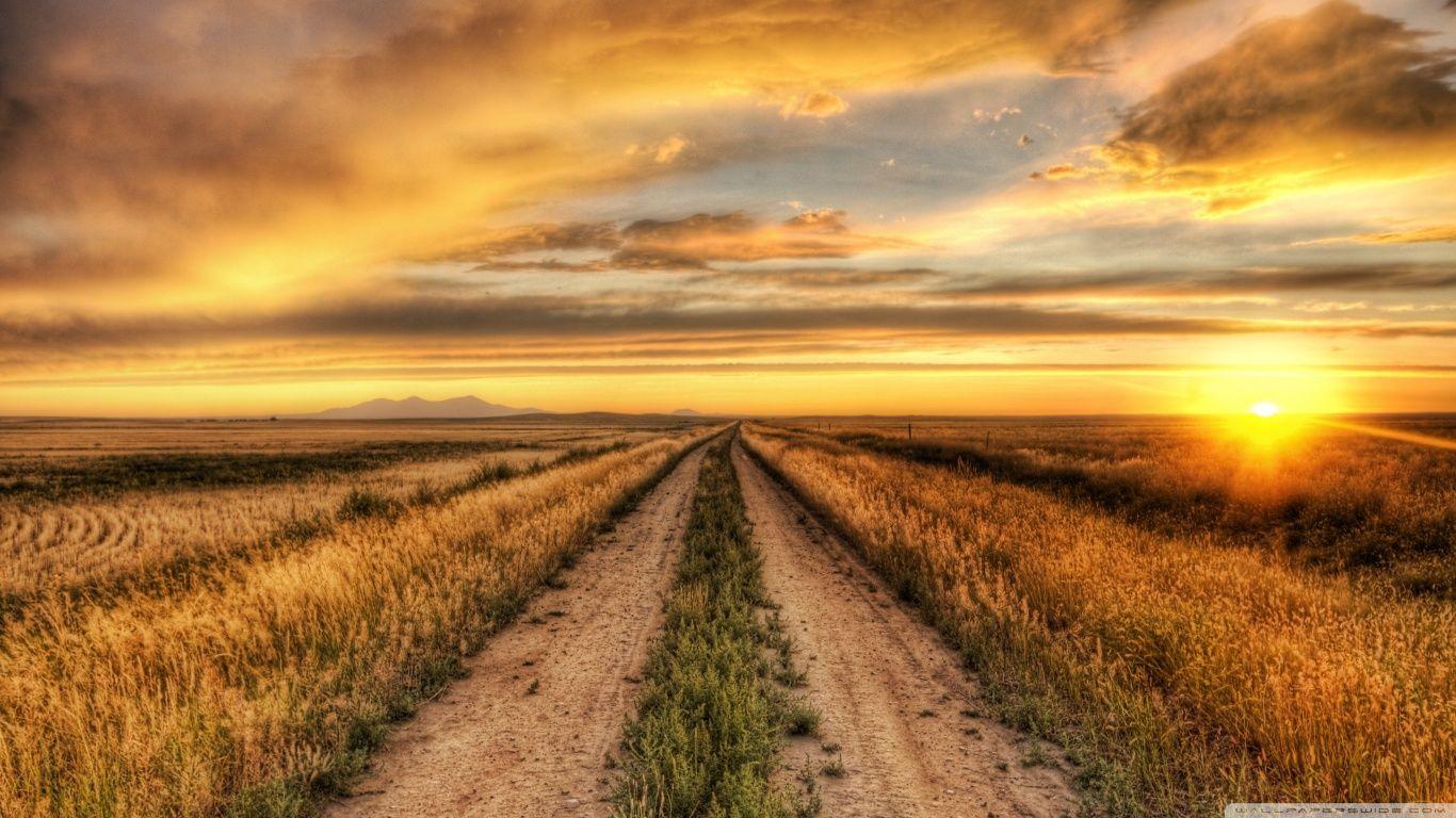 Country Road At Sunset ❤ 4K HD Desktop Wallpaper for 4K Ultra HD
