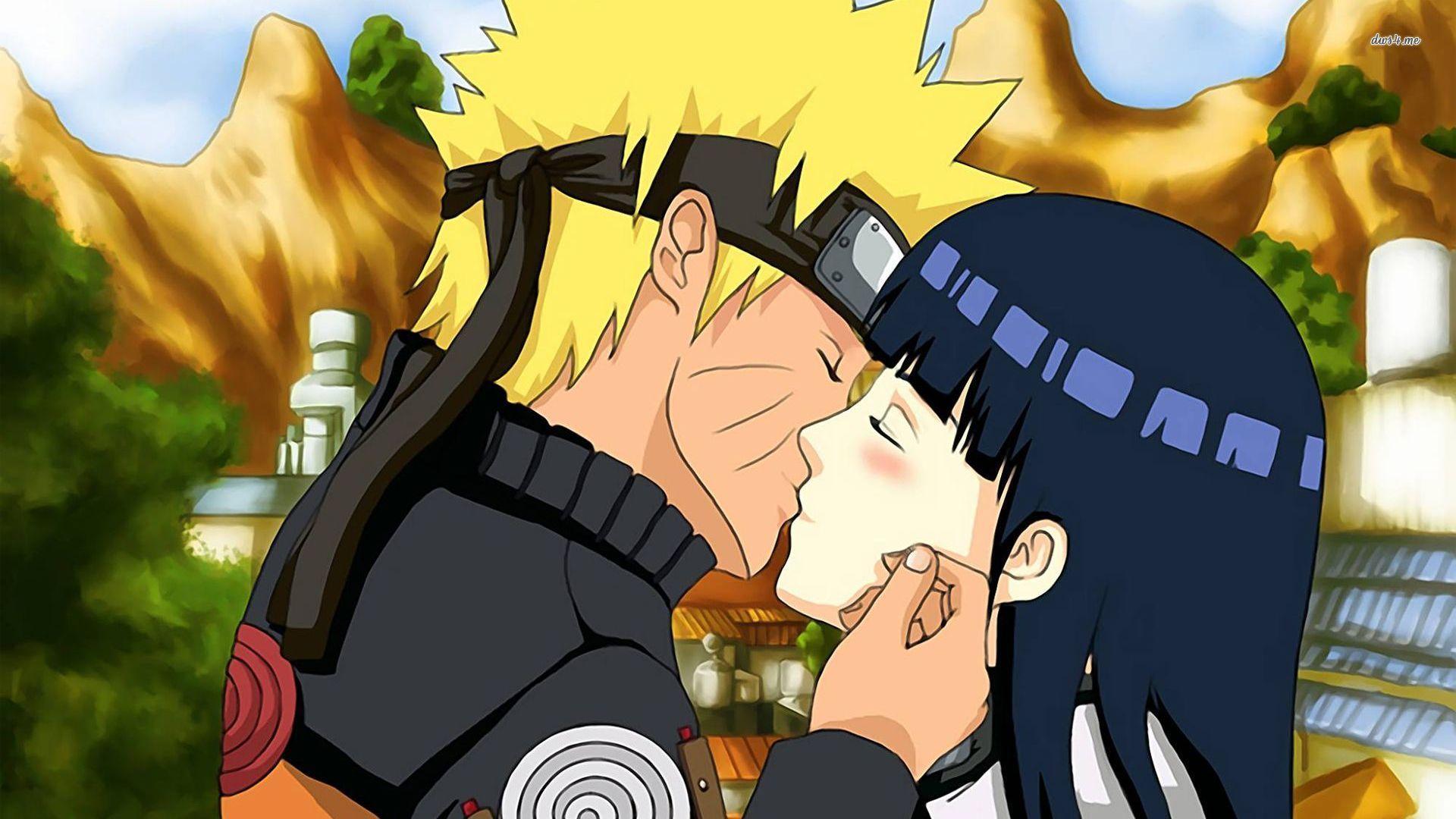 Naruto And Hinata, anime, Kiss, love wallpaper. anime. Wallpaper
