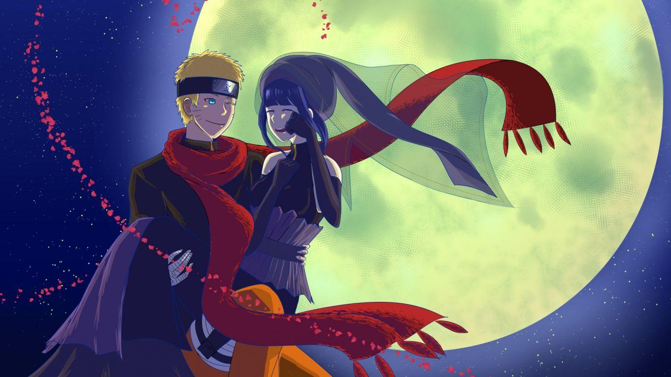 Download Wallpaper 1366x768 Naruto, Uzumaki naruto, Hinata hyugo