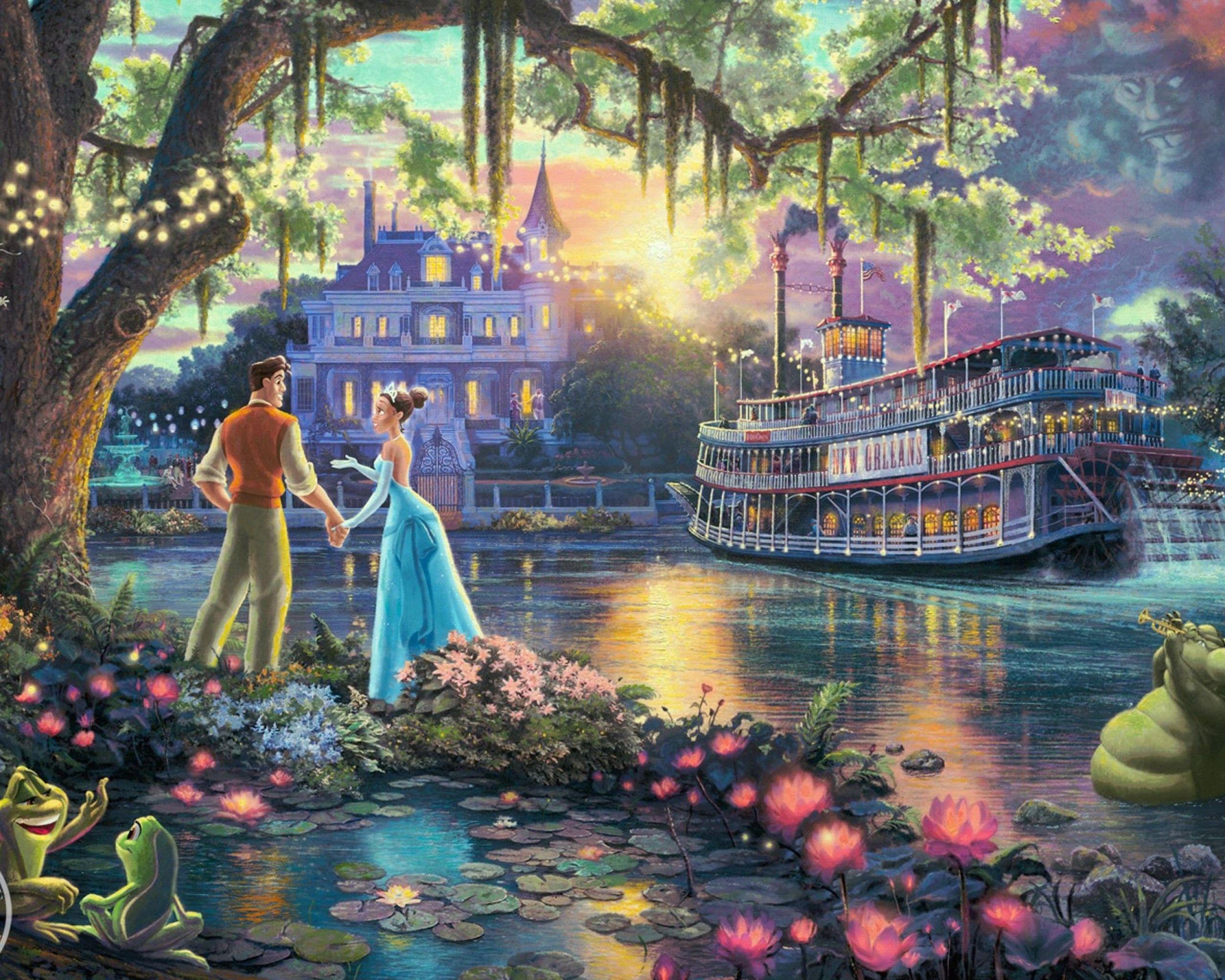 Tiana and Naveen after wedding the princess and the frog wallpaper