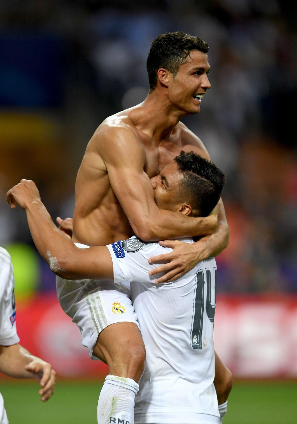 top photo from Cristiano Ronaldo's celebration after scoring
