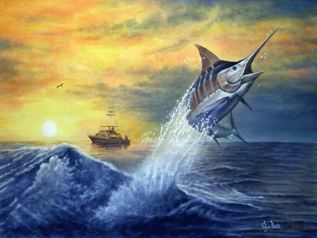 Blue Marlin Artwork Image. Fish. Blue marlin