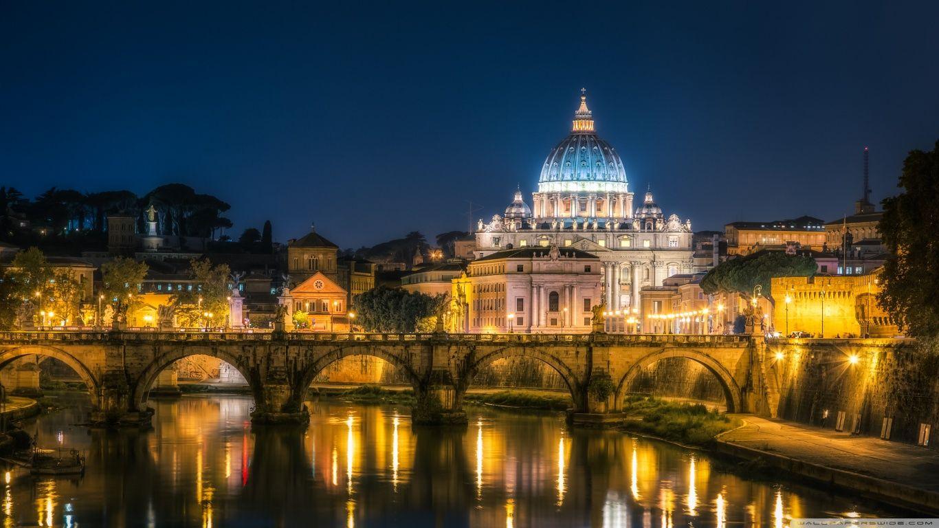 Vatican City at Night ❤ HD Desktop Wallpaper for 4K Ultra HD TV