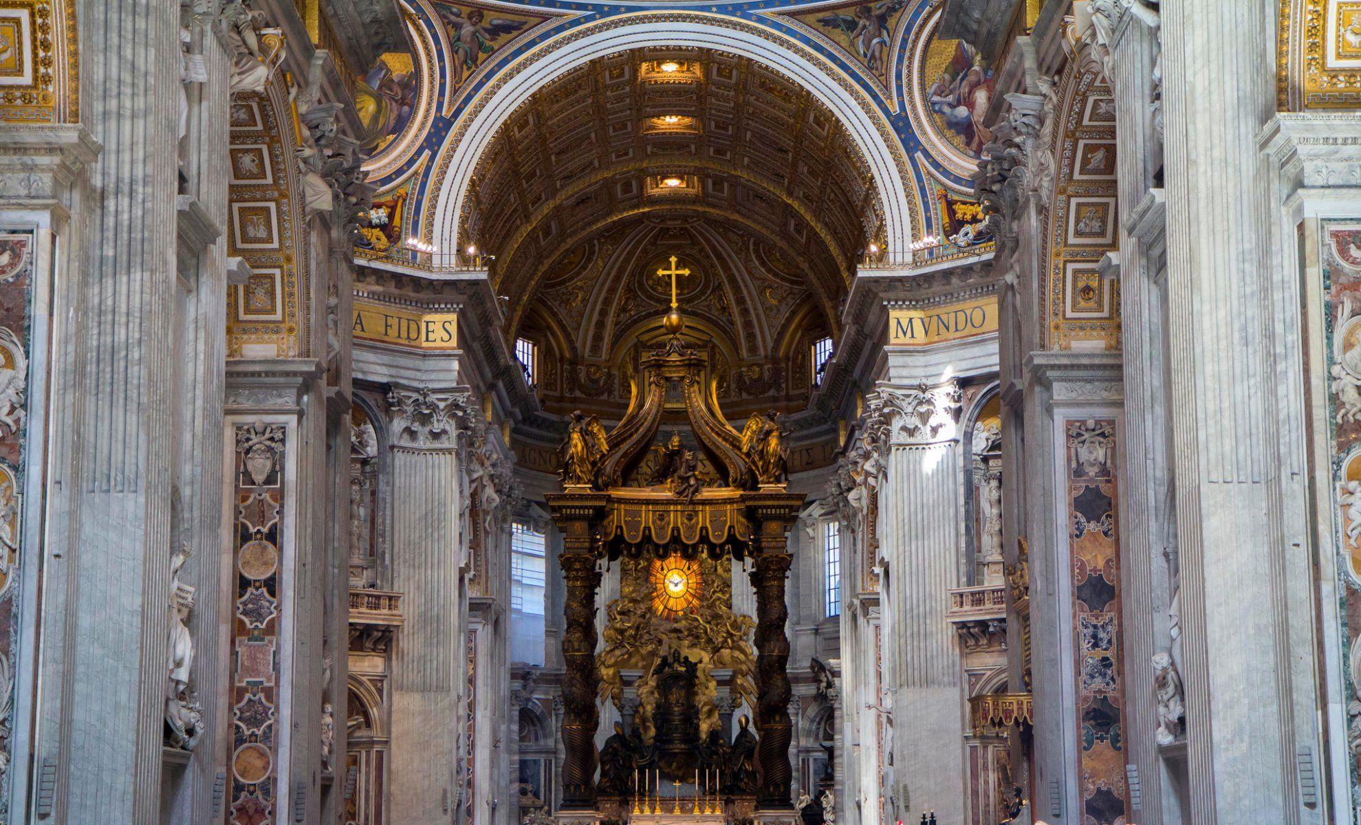 vatican city st. peter's basilica the altar nave religion HD wallpaper