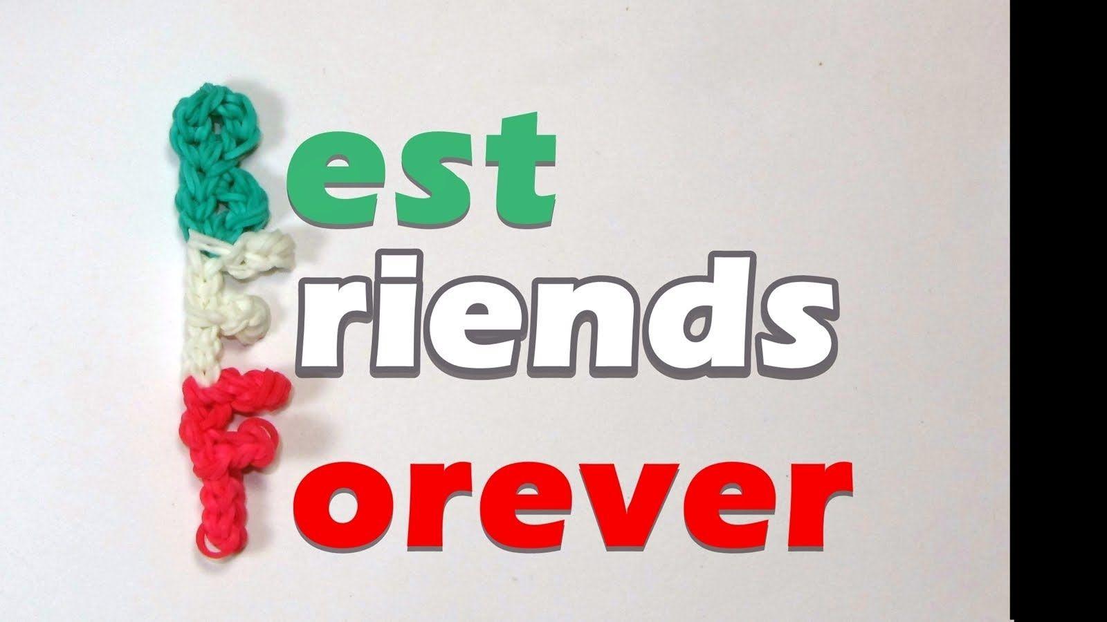 Rainbow Loom BFF (Best Friends Forever) Charm (Friendship)