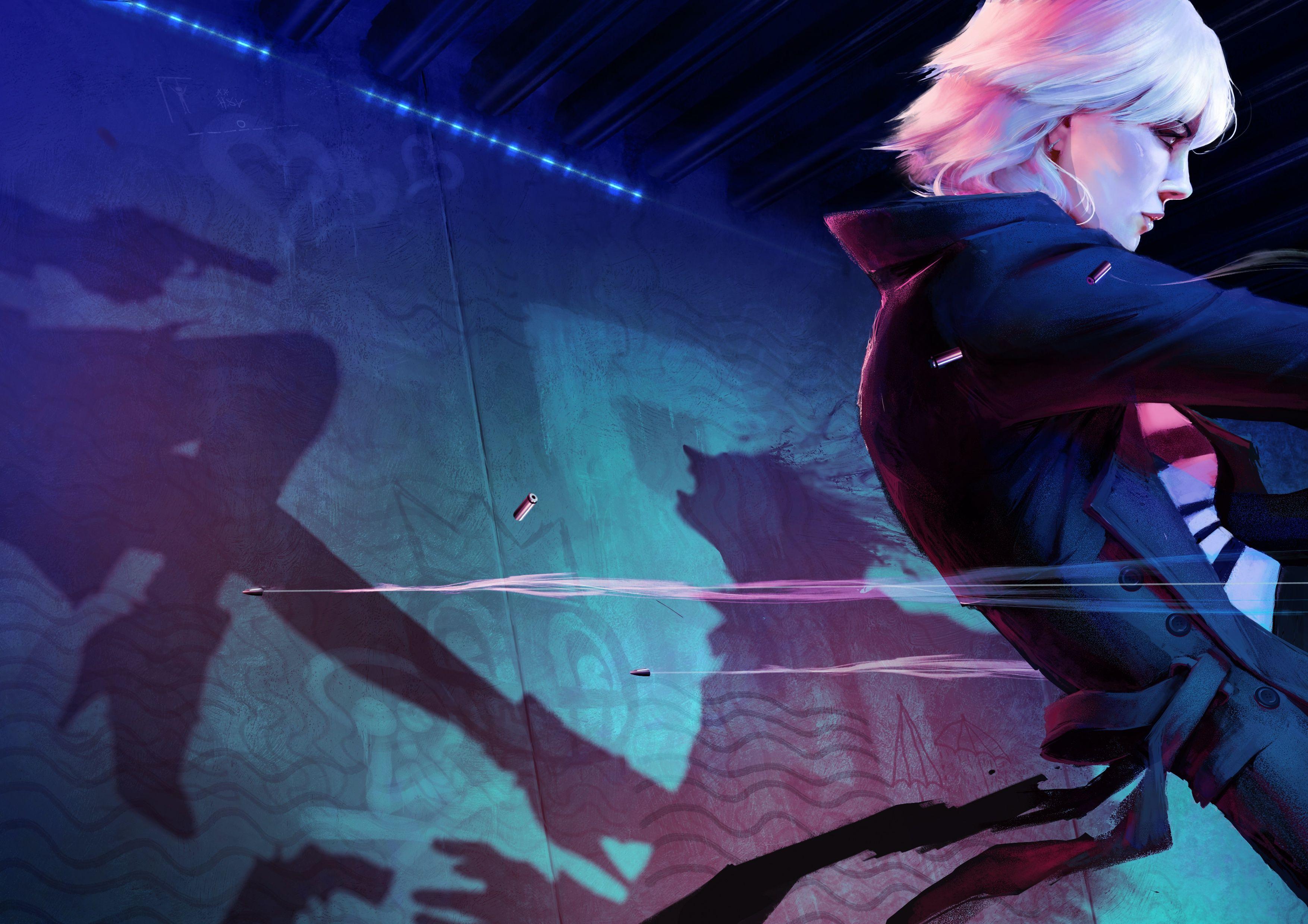 Atomic Blonde Warrior Woman Art, HD 4K Wallpaper