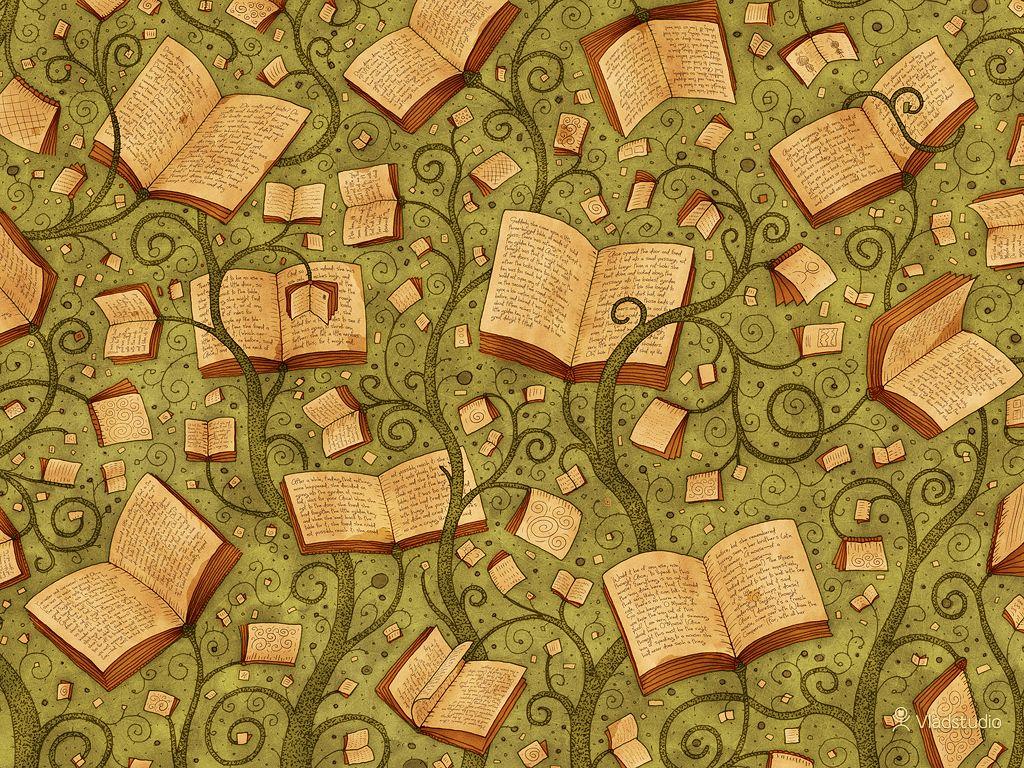 beautiful iPad wallpaper for a book lover