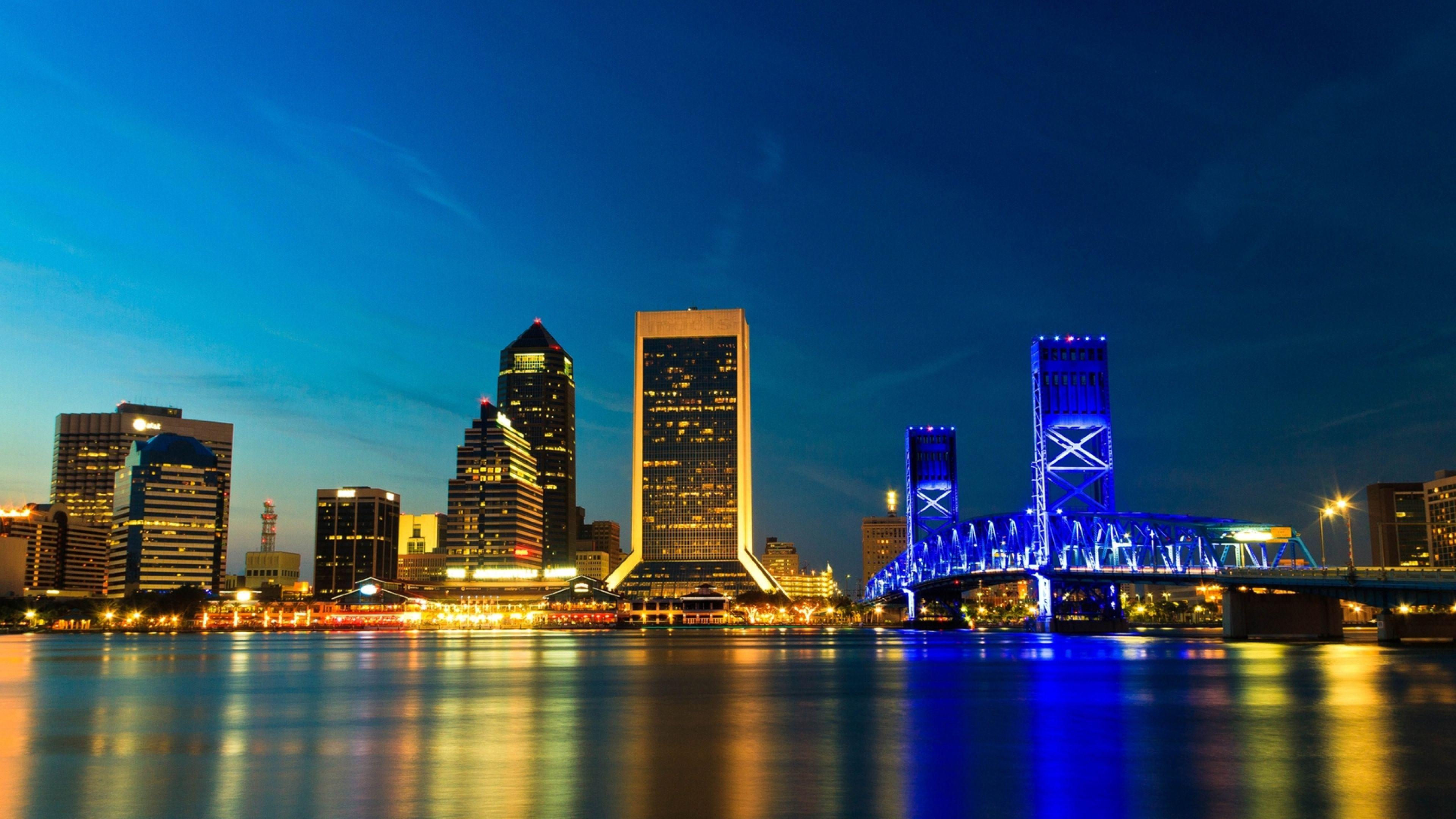 Download Wallpaper 3840x2160 Usa, Jacksonville, Florida, Bridge