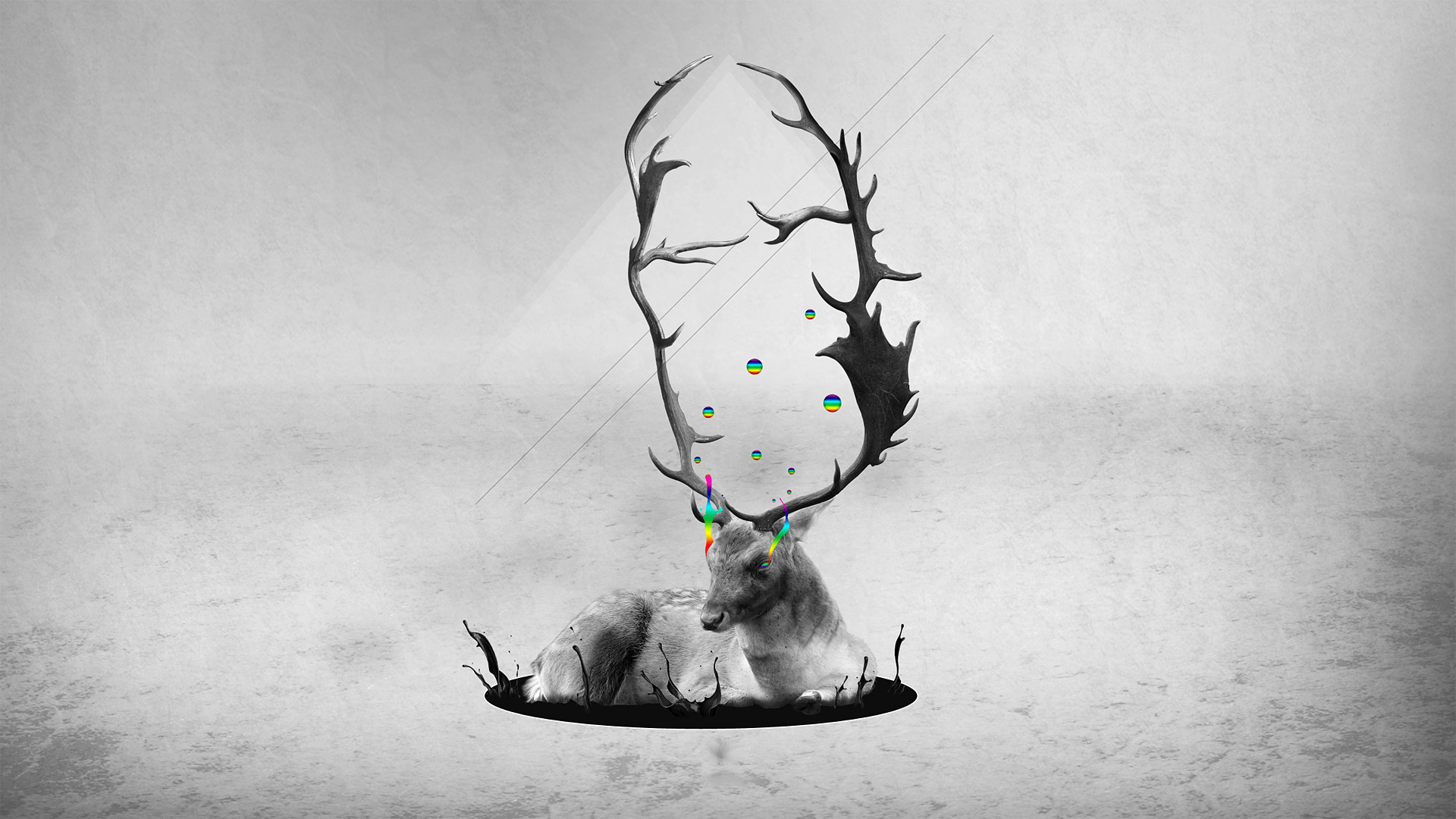 Deer Artwork wallpaperx1080