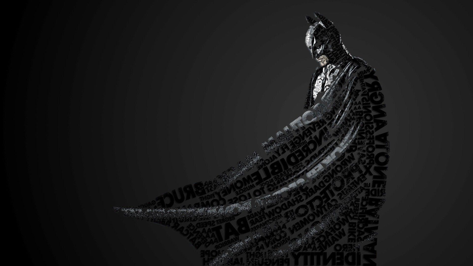 Batman, Artwork, DC Comics, Quote, Typographic Portraits
