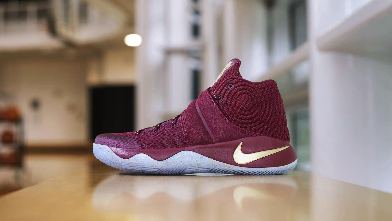 kyrie shoes maroon
