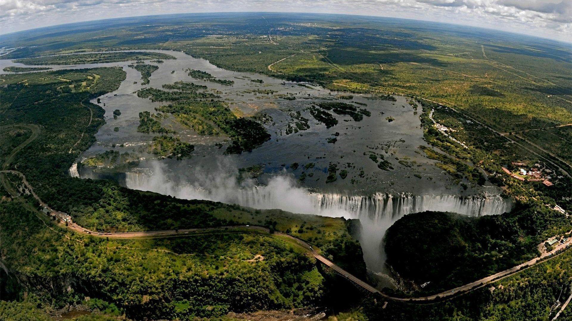 Waterfalls: Livingstone Falls David Africa Victoria Zimbabwe