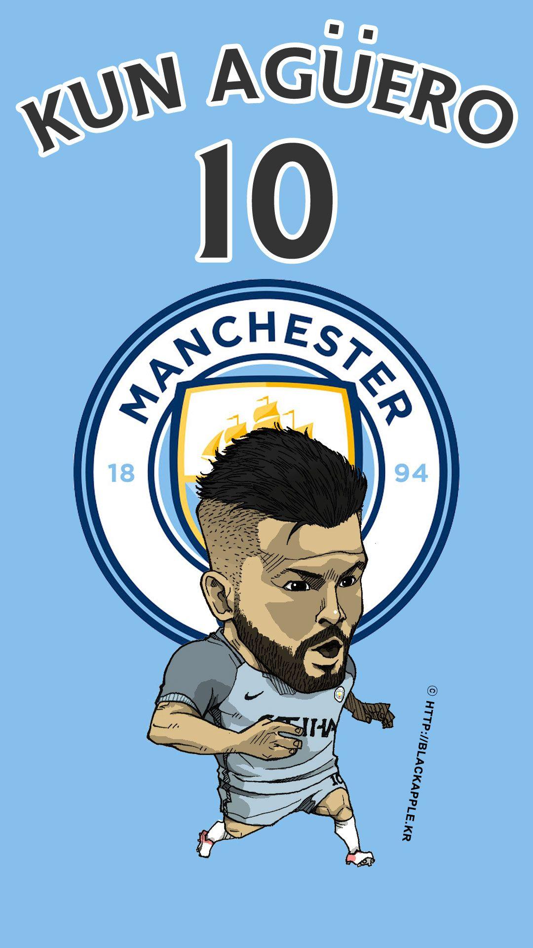  Manchester City No.10 Kun Aguero Fan Art . Man City