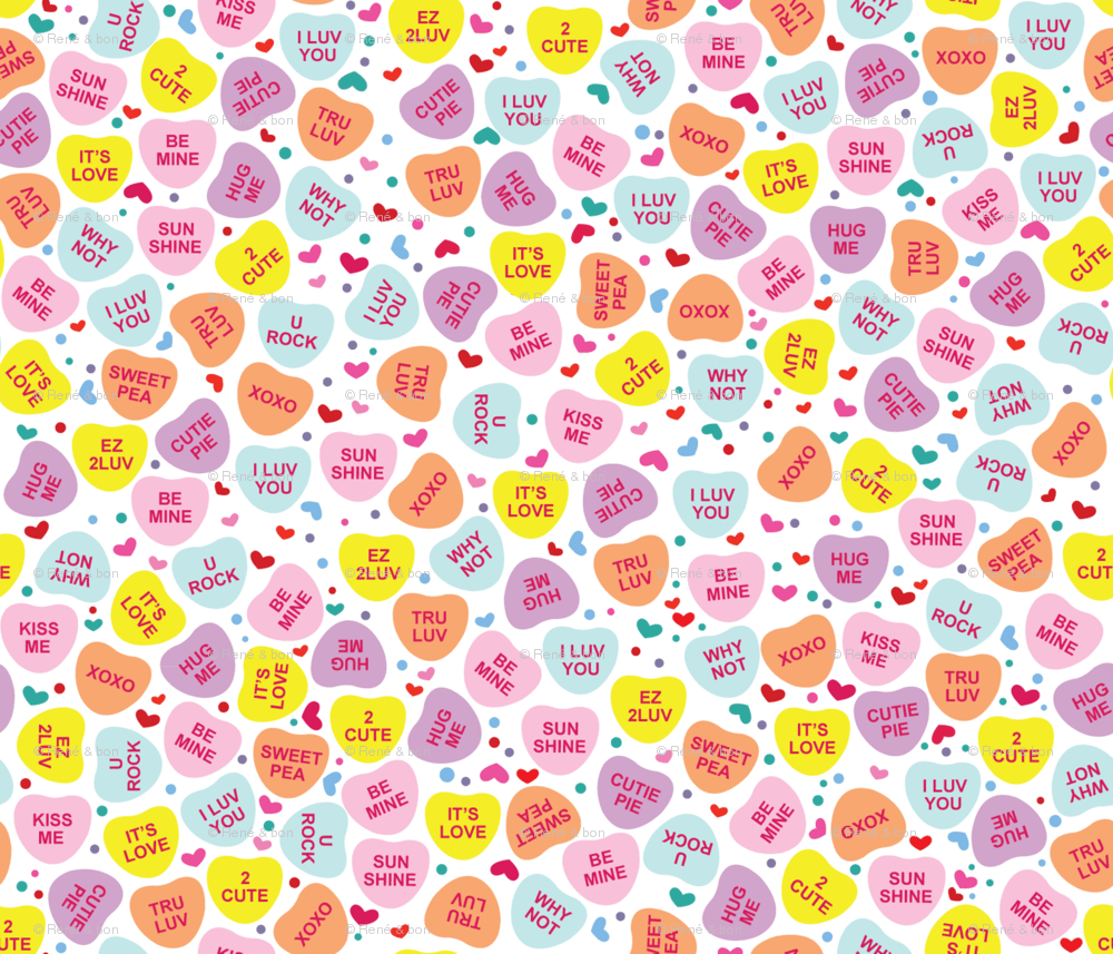 aloha candy hearts wallpaper