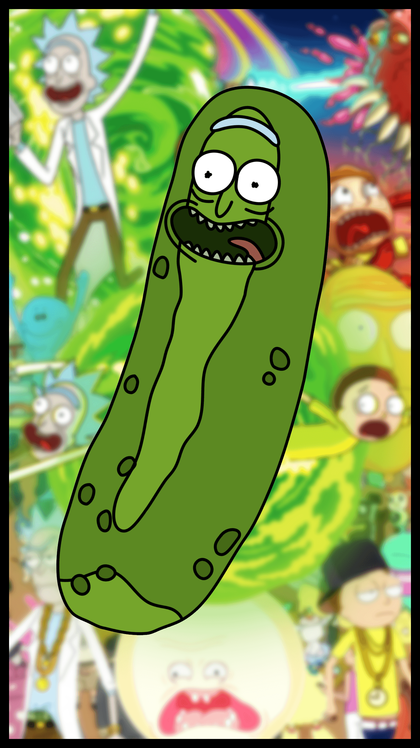 Did a Pickle Rick Phone Wallpaper. Thought it belongs here