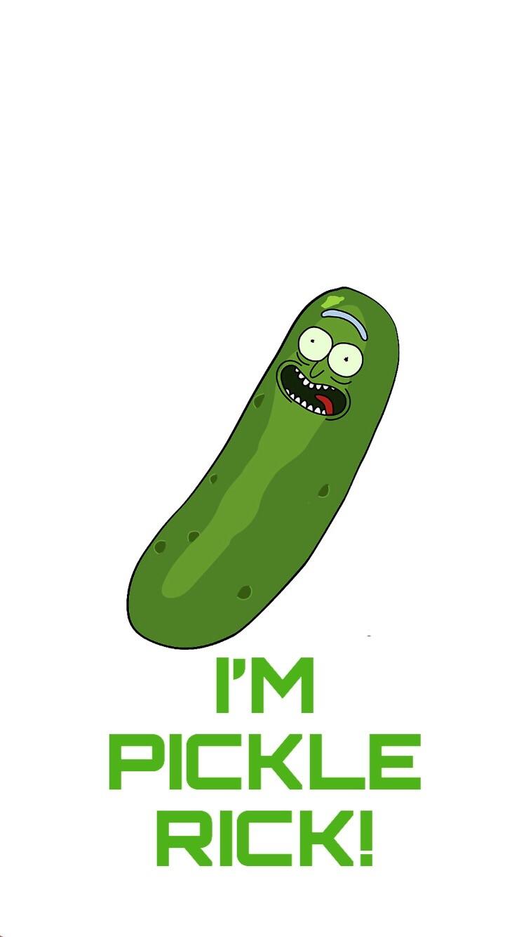 Simple pickle rick wallpaper I made on my phone