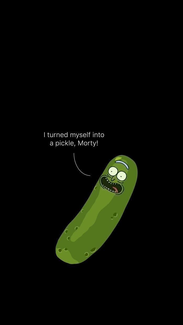 I made a Pickle Rick wallpaper for my iPhone 6! Knock yourself out