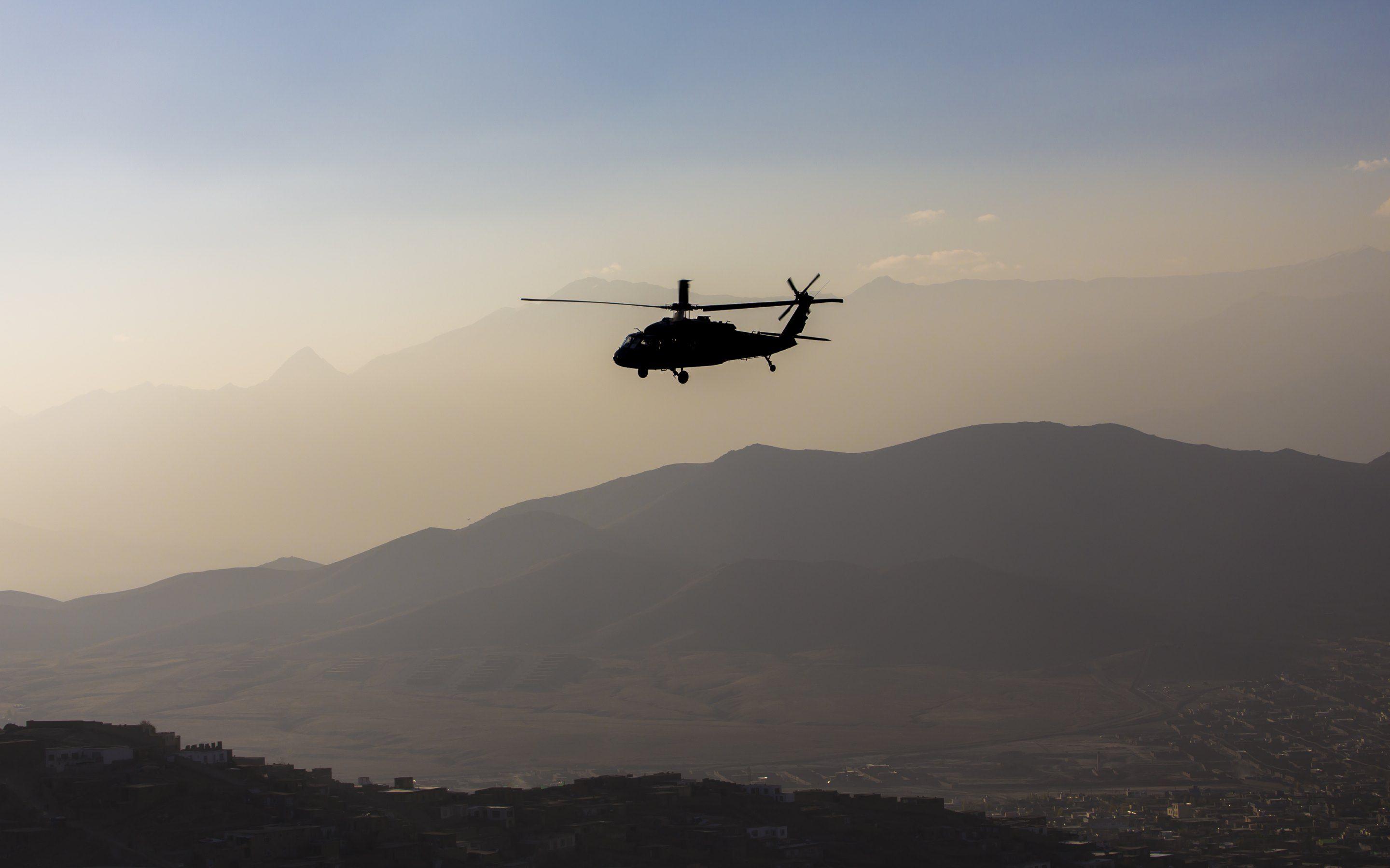 Kabul. Afghanistan. Helicopter. Black Hawk. HD Wallpaper · 4K