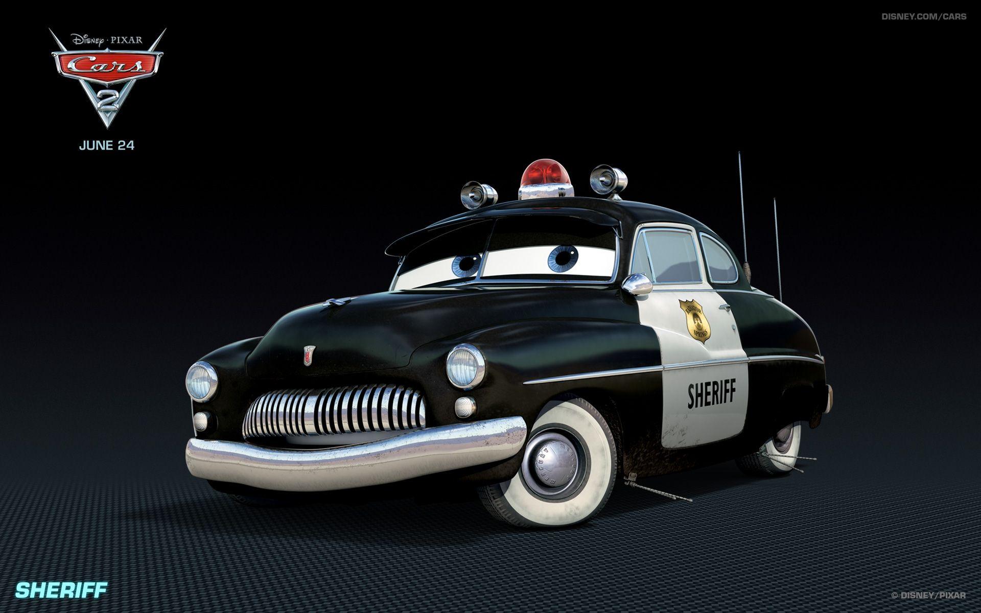 Sheriff Disney Pixar Cars 2 Free HD Wallpaper