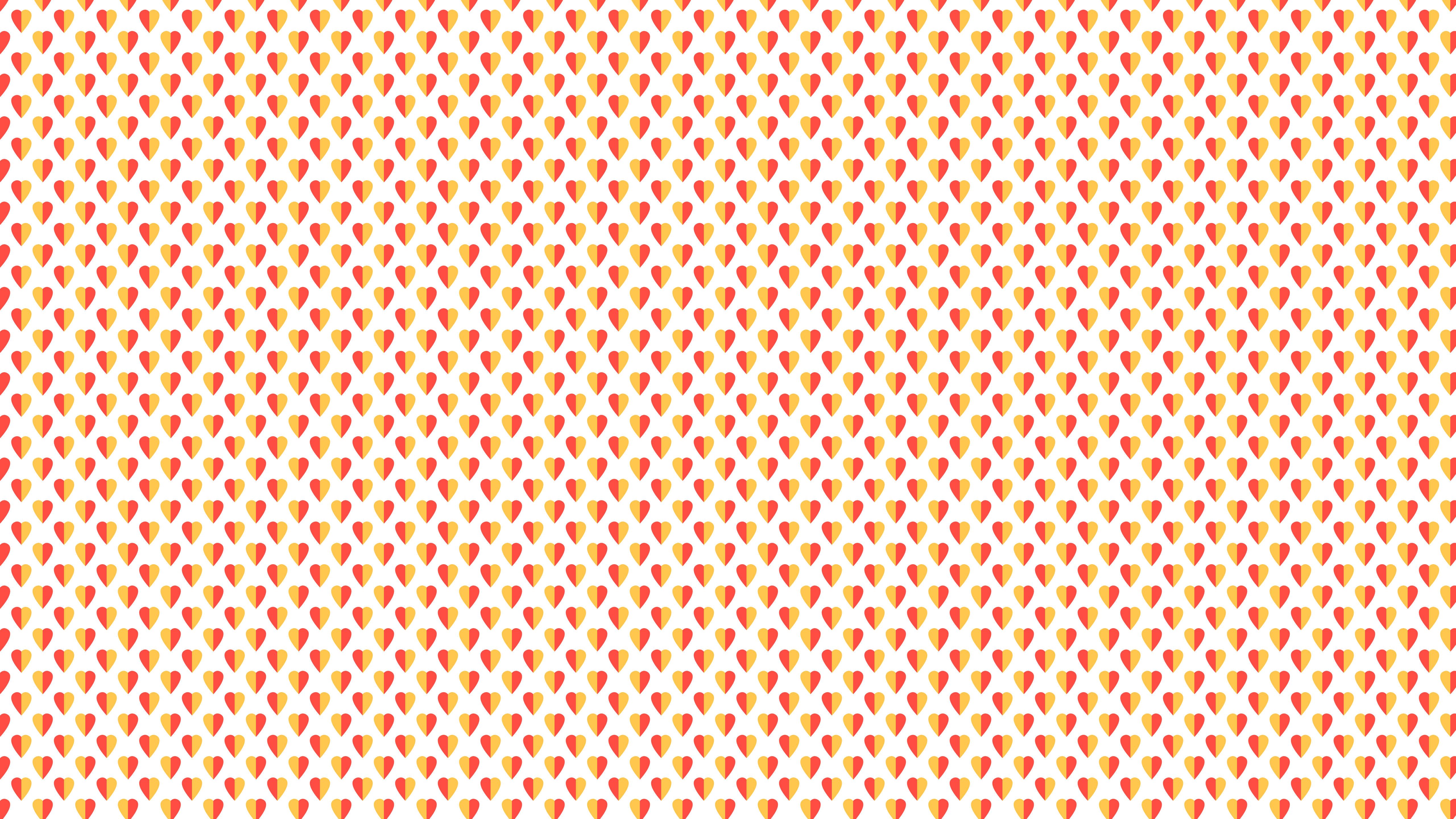 Pattern Heart Red Orange White Women Friendly. Wallpaper.sc Desktop