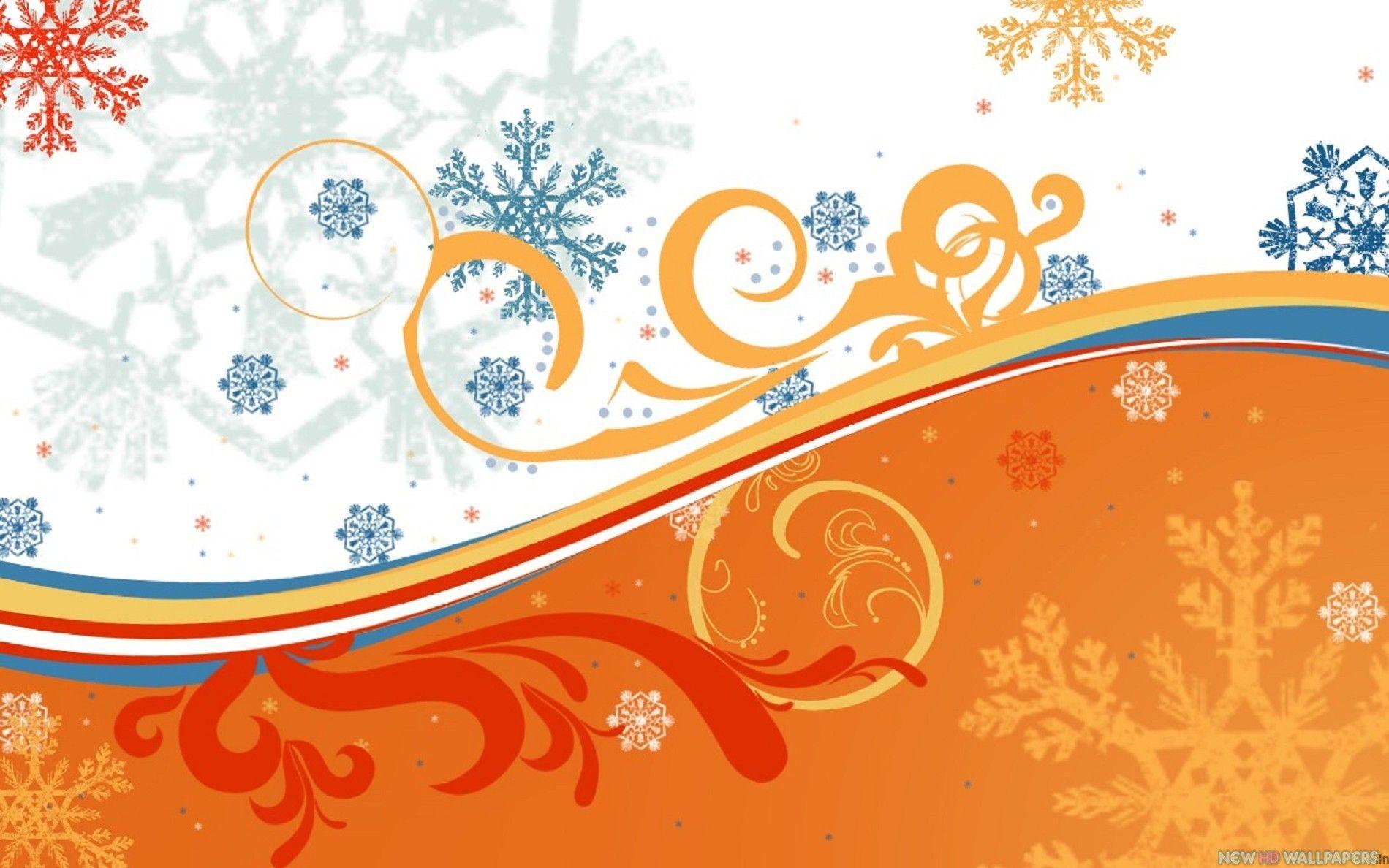 Orange & White Vector Pattern Wallpaper HD Wallpaper