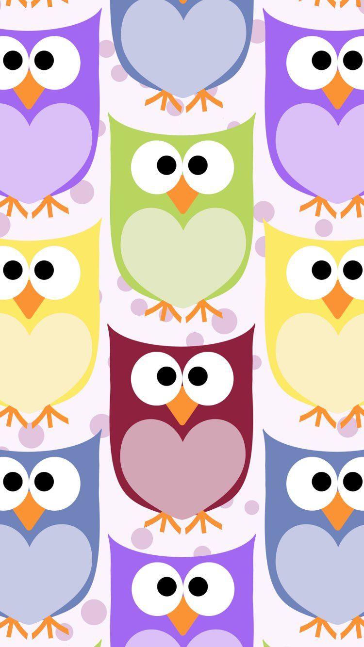 Owl iPhone 6 Wallpaper Blue Purple Yellow. Owl and Wallpaper