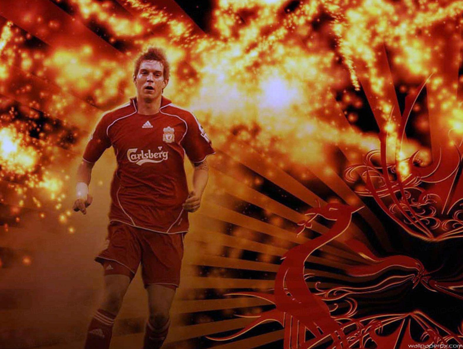 football player of liverpool daniel agger full HD wallpaper