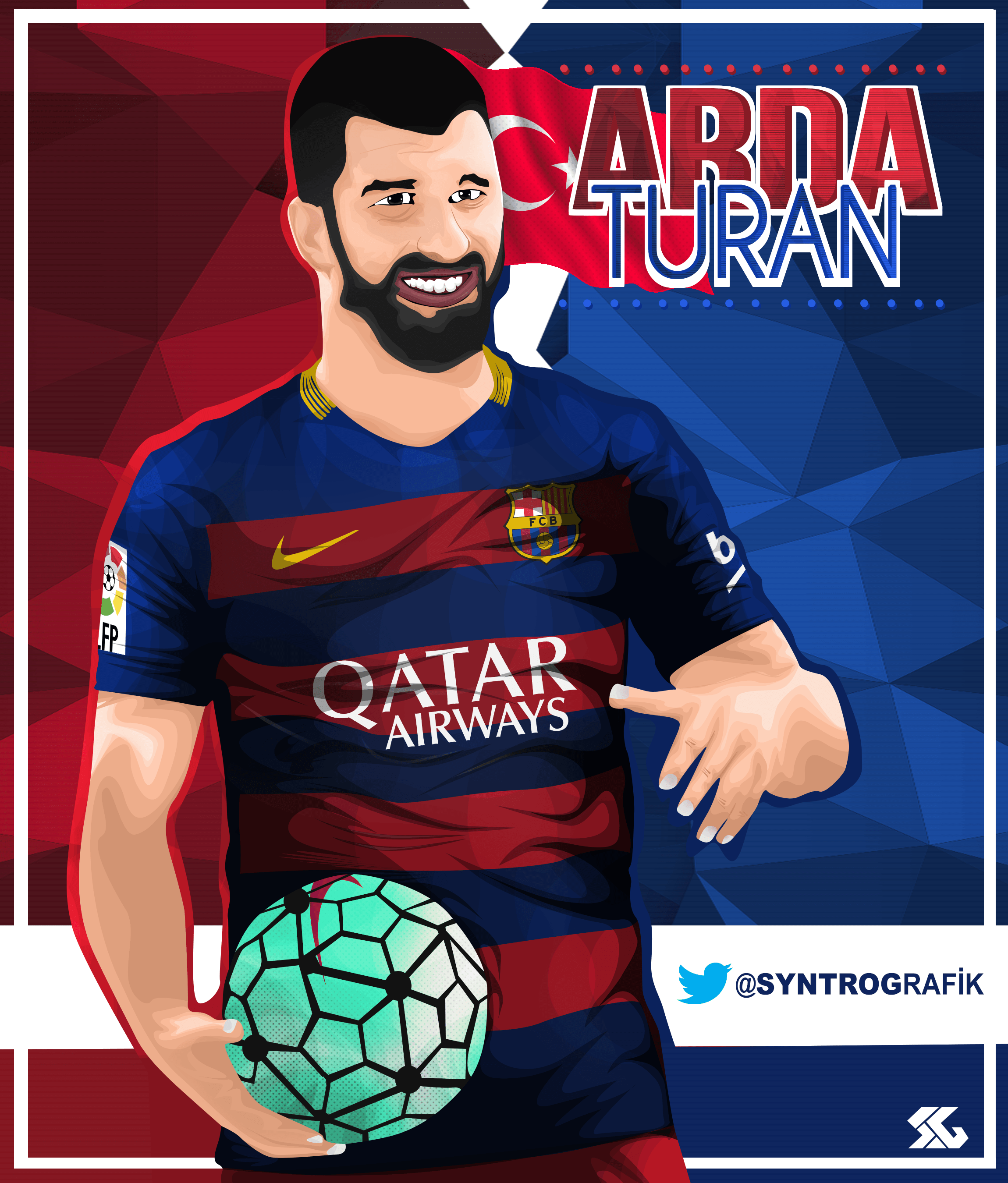 Arda Turan FC Barcelona Vexel Design