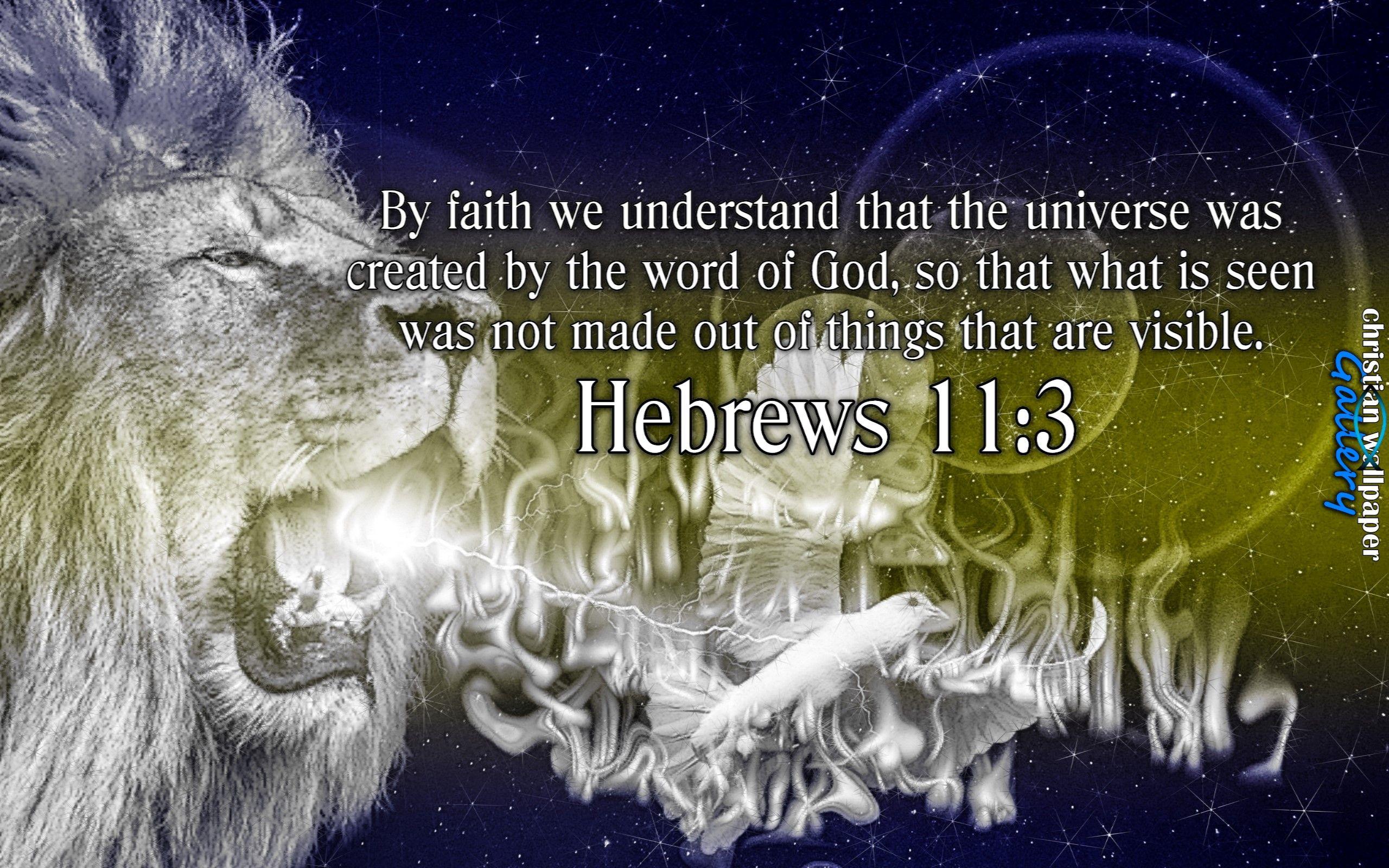 Hebrews 11 Verse 3 ESV Vintage Birth. Bible Quotes