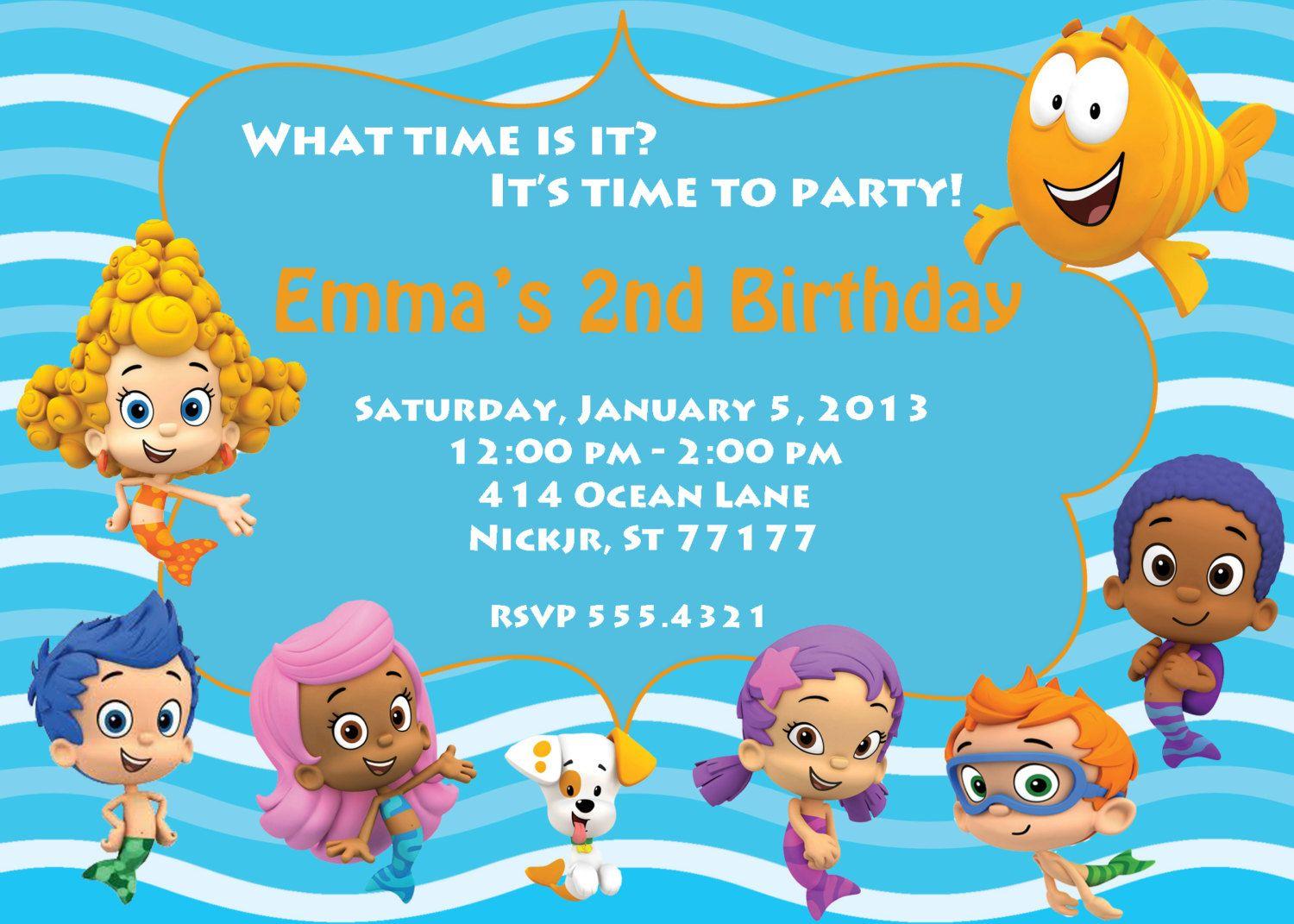 Bubble Guppies Birthday Party Invitations. DolanPedia Invitations