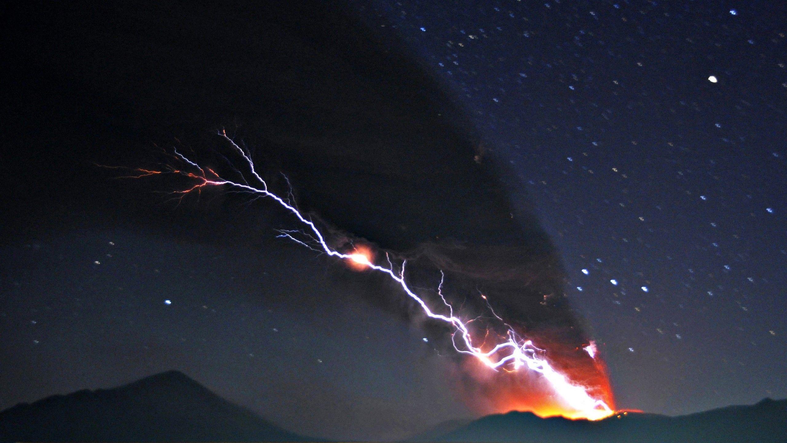 Nature: Magma Stars Eruption Lava Nature Lightning Volcanoes