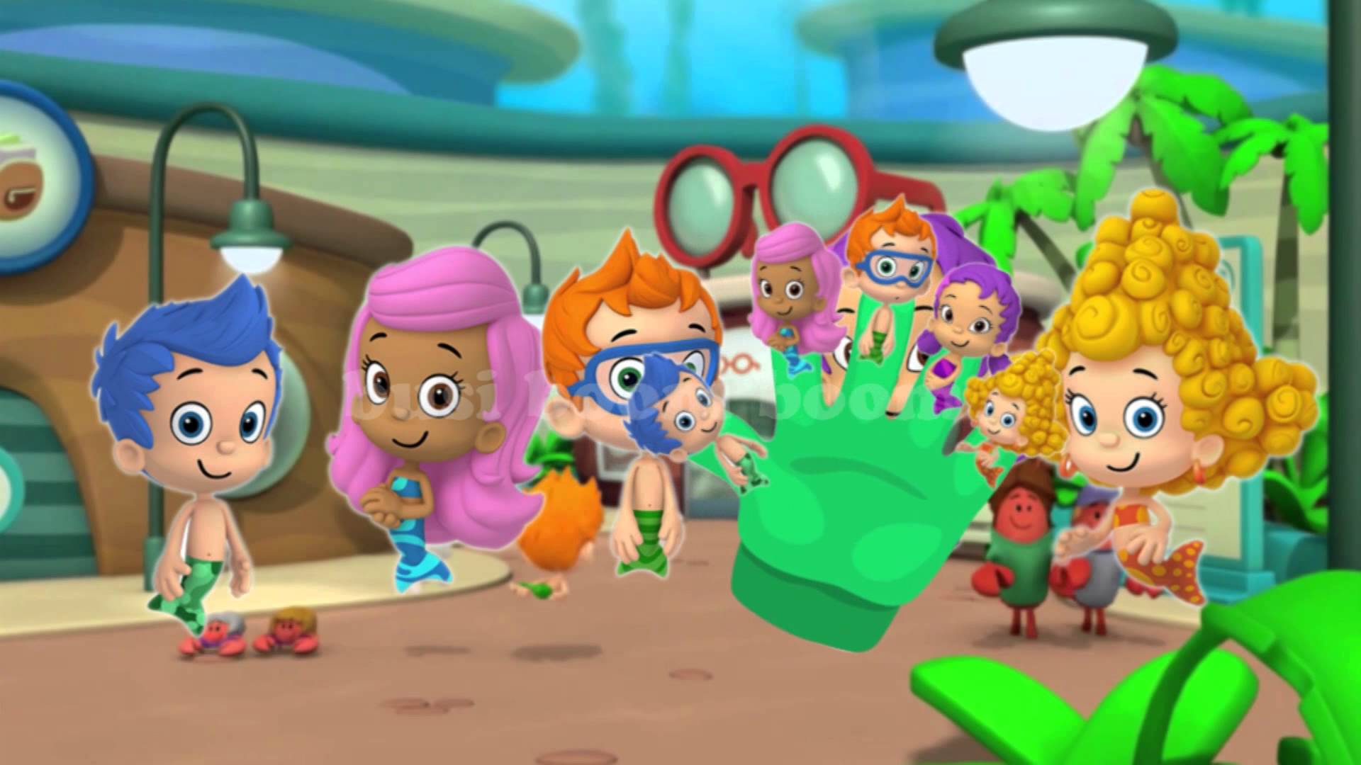 Bubble Guppies Finger Family Nursery Rhyme.