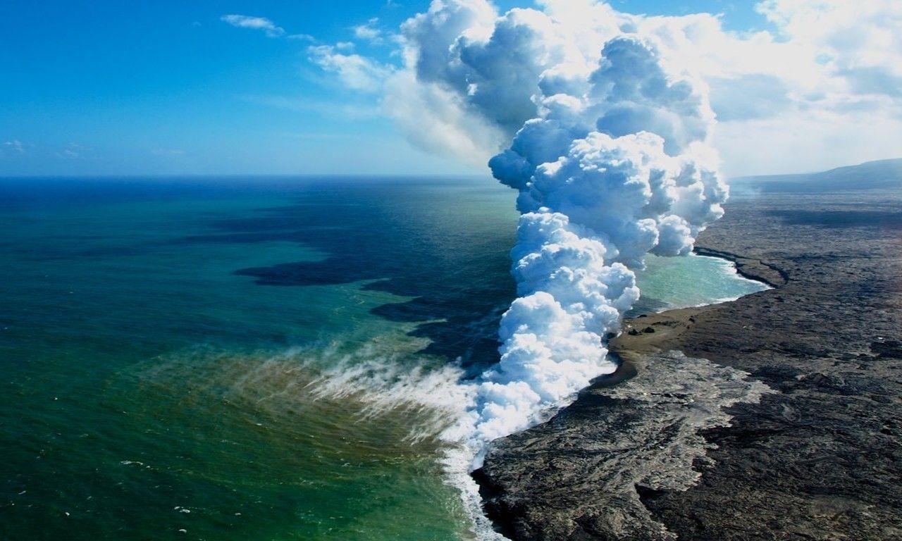 Bay Ocean Plateau Cloud Oceanic Landscape Magma Coast Nature HD