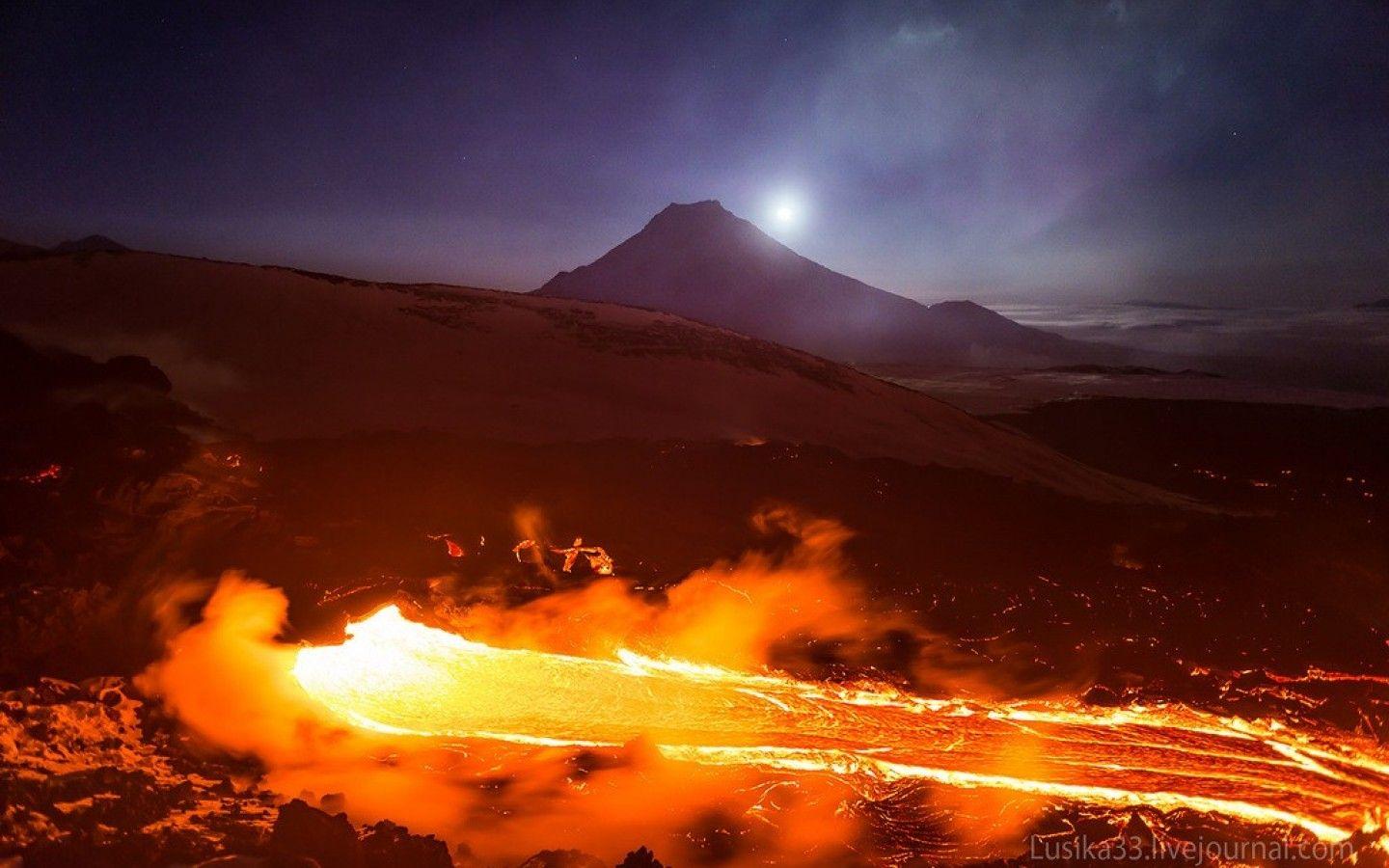 Simply: Russia landscapes lava magma mountains