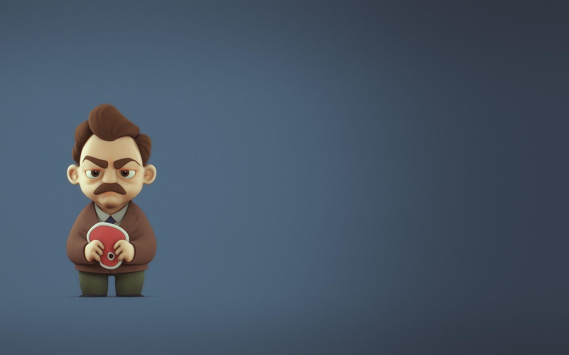 minimalism, Humor, Ron Swanson, Parks And Rec Wallpaper HD