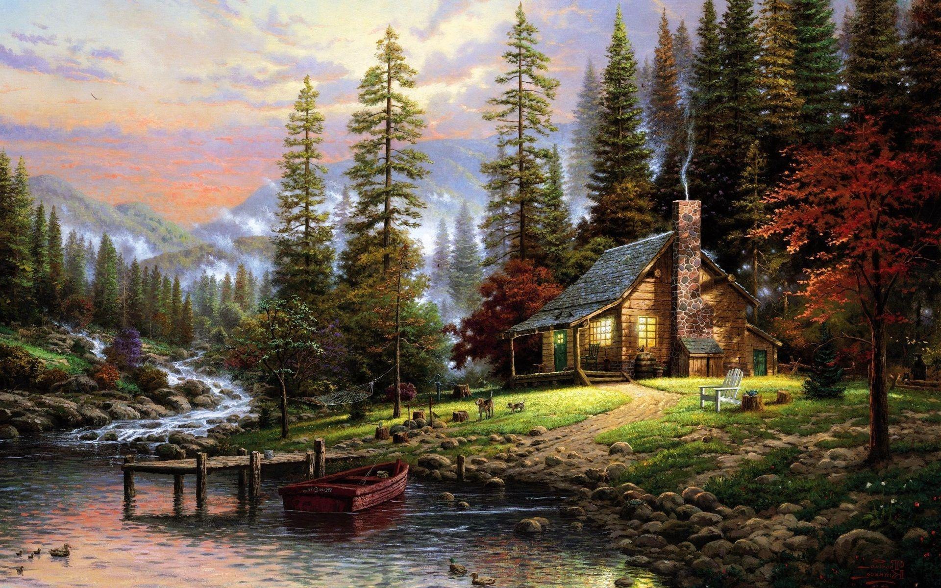log cabin background