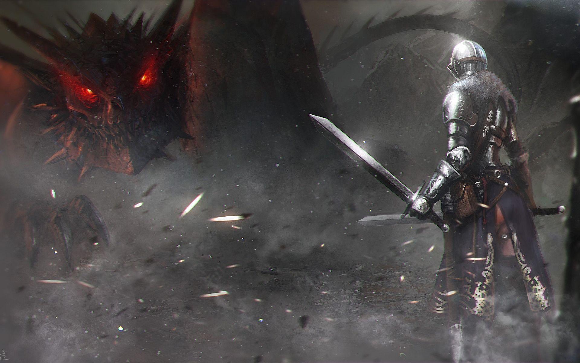 Knight vs dragon
