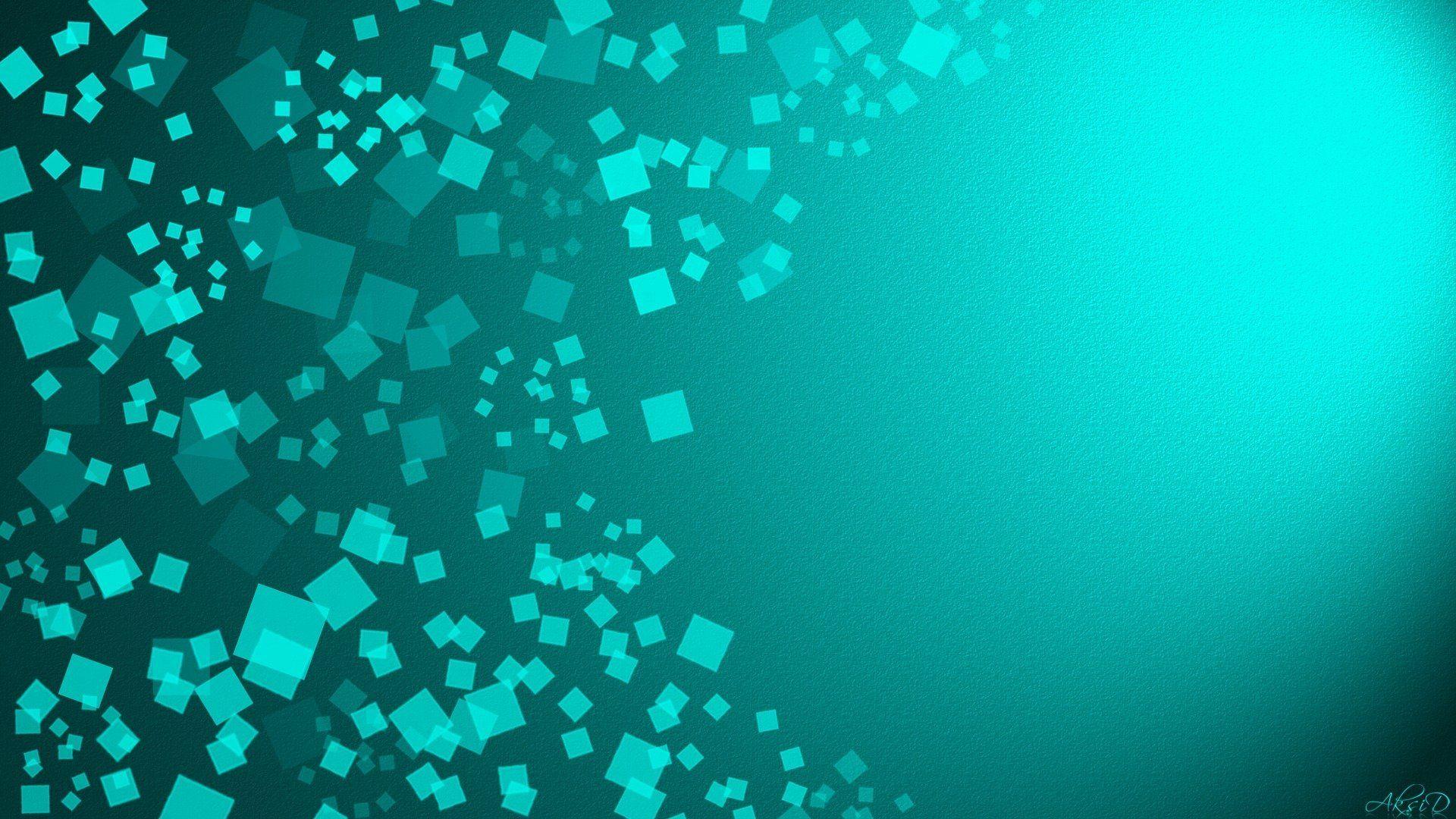 abstract squares turquoise shade HD wallpaper