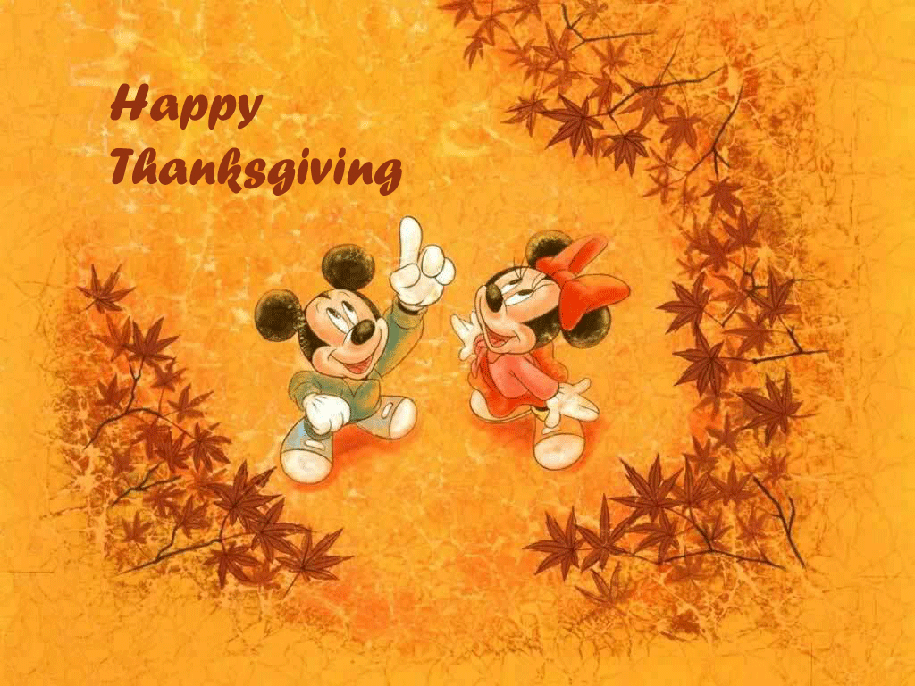 Free Disney* Thanksgiving Day Wallpaper HD Background Image