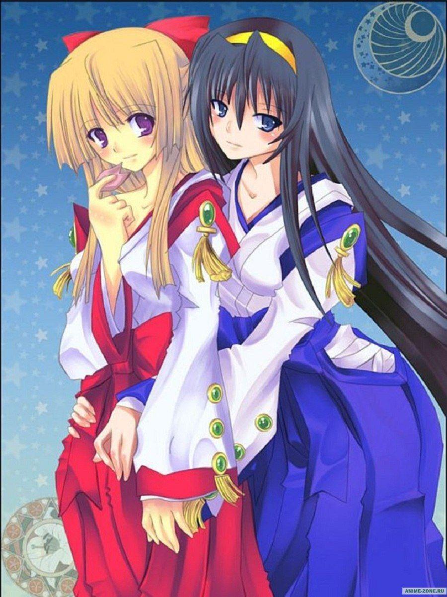 Аниме обои Priestesses of the Godless Moon / Жрица Луны, жрица