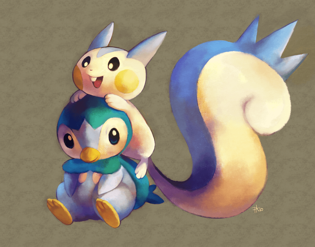 Piplup and Pachirisu Painting